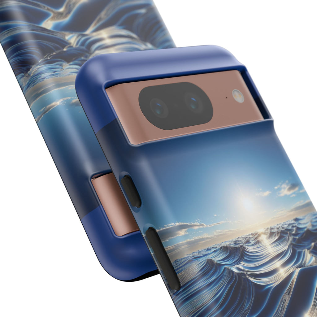 Ocean Wave Phone Case, Tough Phone Cover, Stylish Cell Case, Gift for Beach Lovers, Customizable Phone Accessory