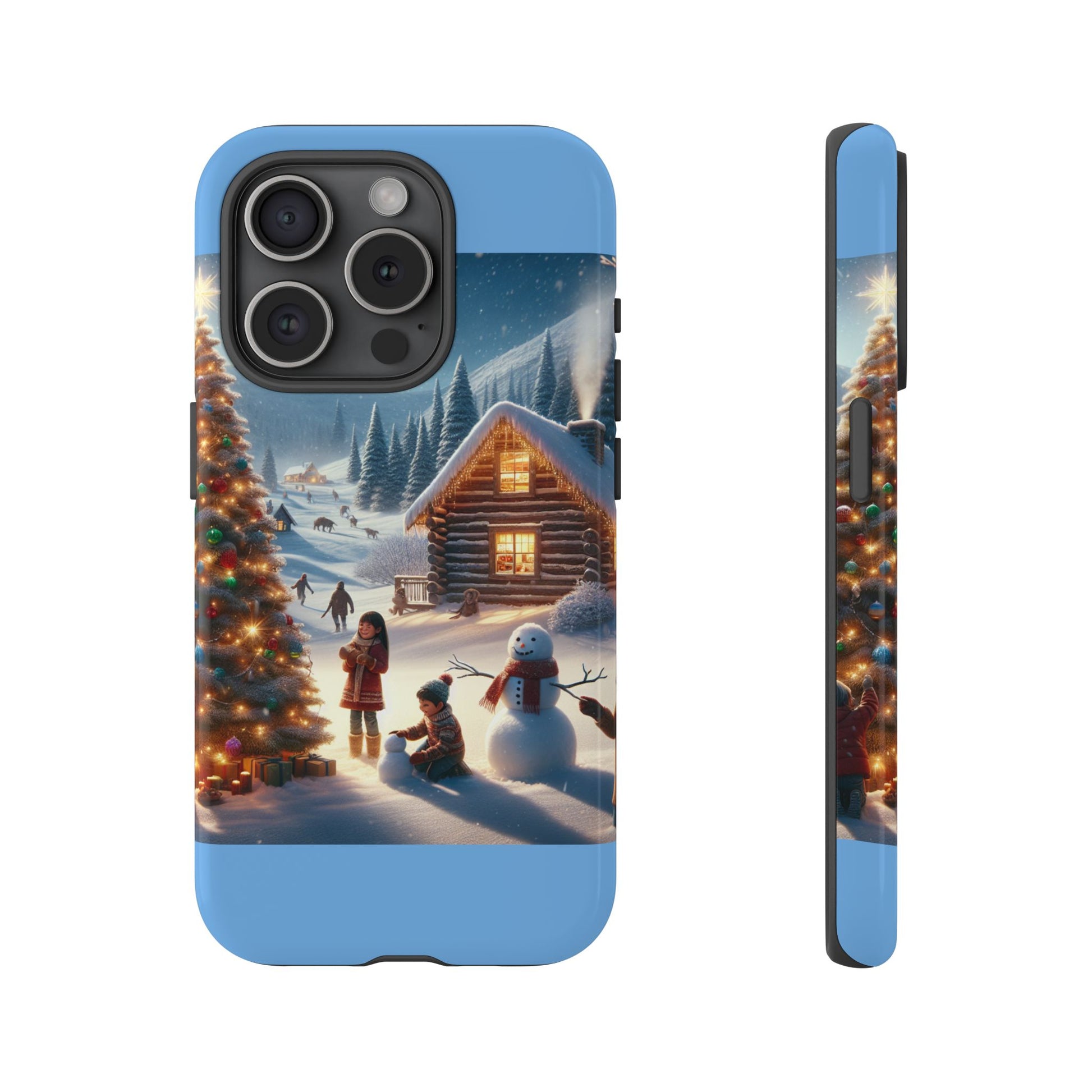 Winter Wonderland Phone Case, Holiday Gift for Him/Her, Cute Christmas Phone Cover, Unique Winter Scene Case, Festive Tech Accessories