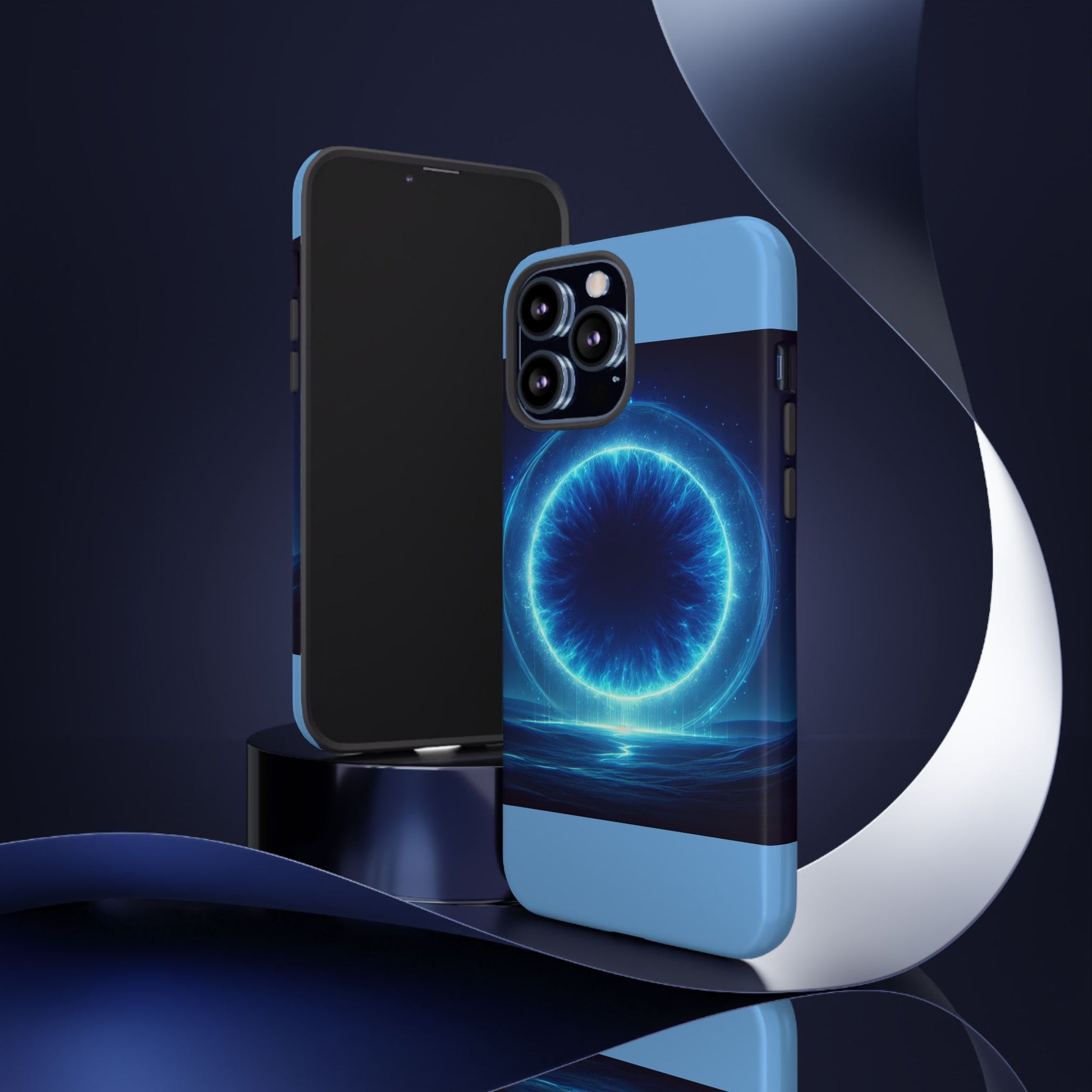 Blue Galaxy Phone Case, Tough Phone Cover, Cosmic Protection Case, Space Design, Gift for Space Lovers