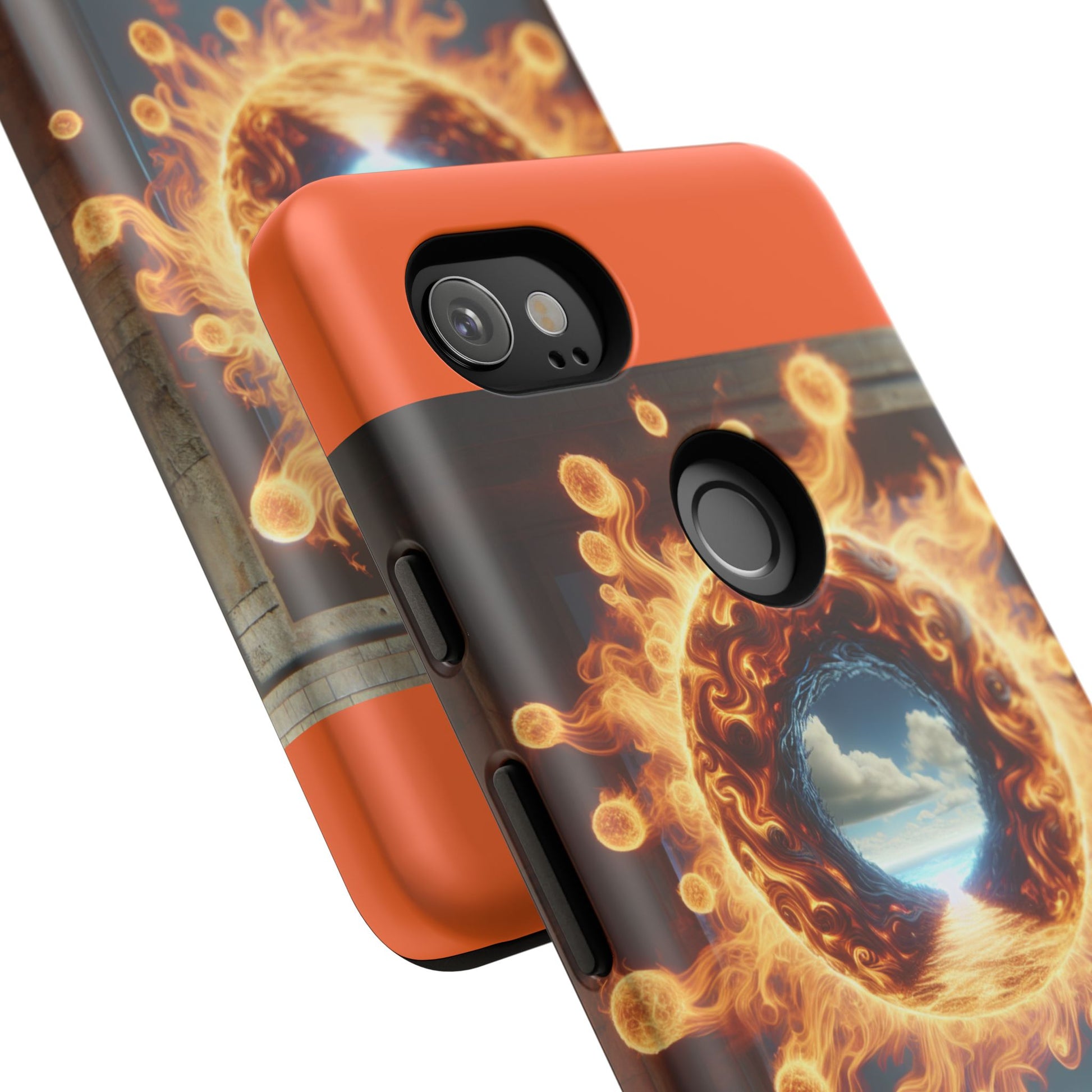 Vibrant Phone Case, Tough Cases for Gamers, Fire Element Phone Cover, Unique Protector, Game Lover Gifts