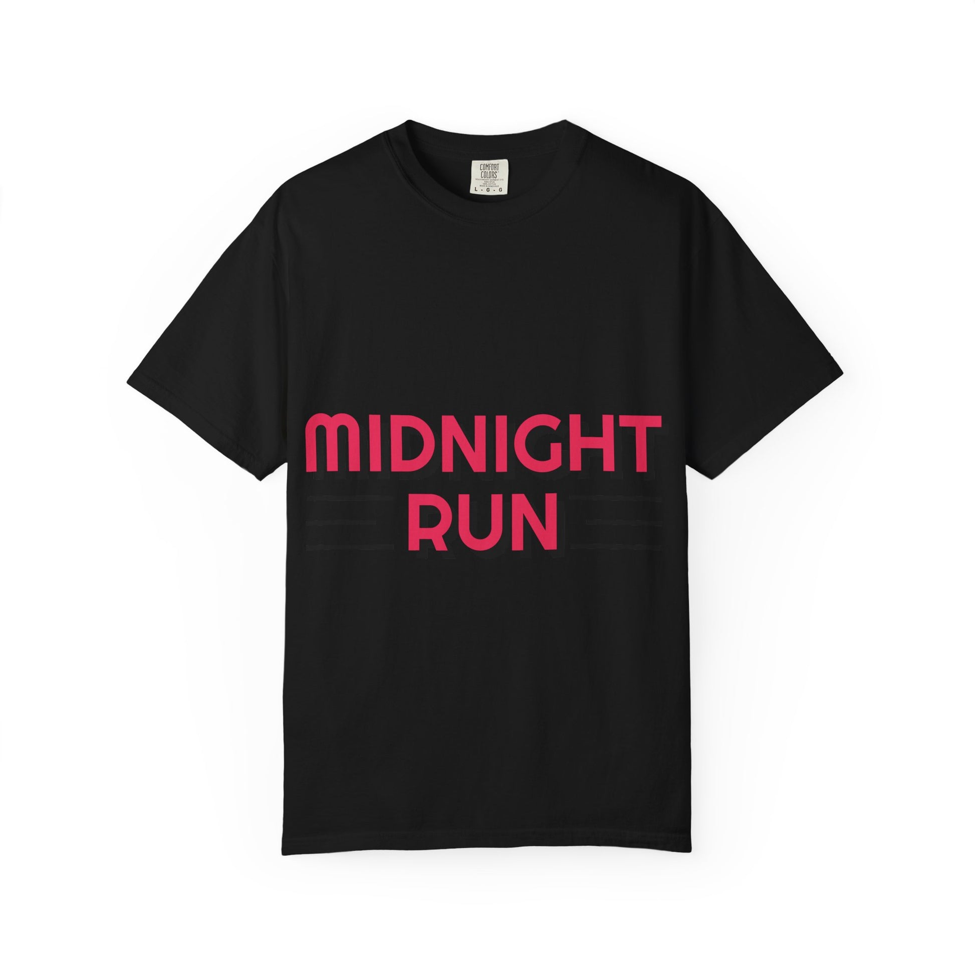 Midnight Run Unisex Garment-Dyed T-Shirt | Cool Casual Tee for Runners | Fitness Gift | Workout Shirt | Party Tee | Trendy Retro Vibe