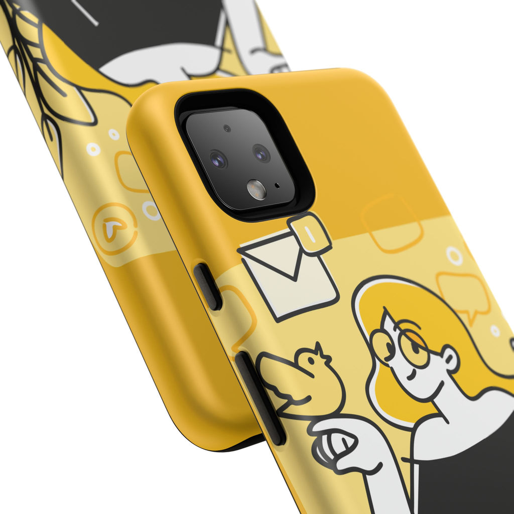 Chic Phone Case with Playful Design, Smartphone Cover, Unique Gift, Trendy Accessory, Eco-Friendly Case