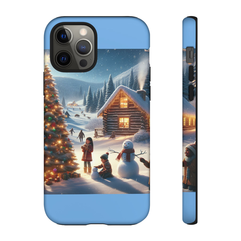 Winter Wonderland Phone Case, Holiday Gift for Him/Her, Cute Christmas Phone Cover, Unique Winter Scene Case, Festive Tech Accessories