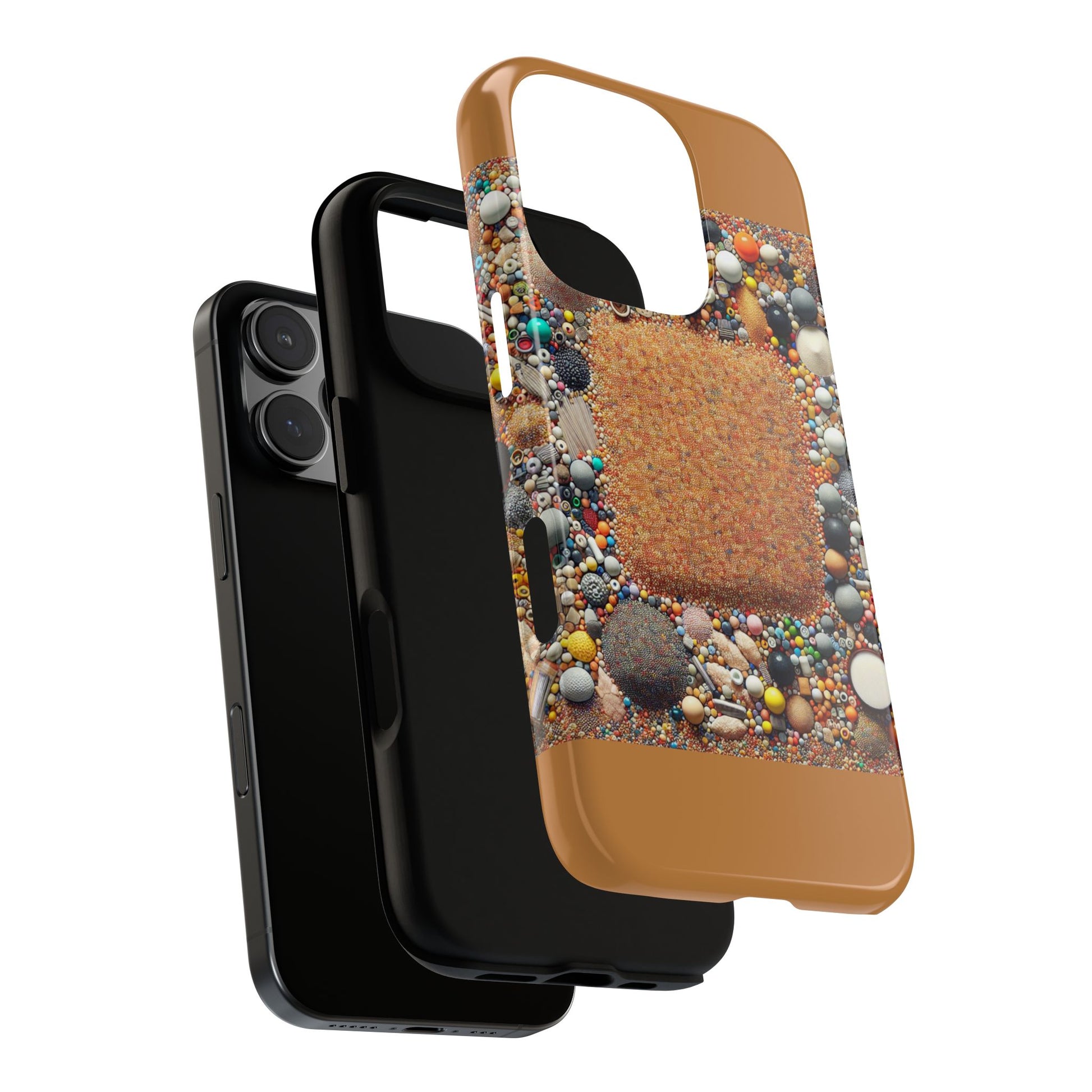Colorful Phone Case with Unique Texture, Tough Case, Phone Accessory, Trendy Design, Gift for Tech Lovers, Durable Protection