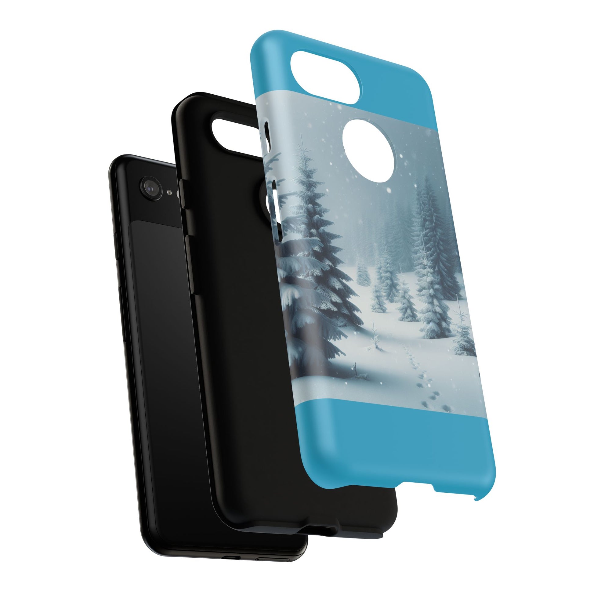 Winter Forest Phone Case, Tough Cases for iPhone, Snowy Landscape Design, Nature Lover Gift, Holiday Accessories