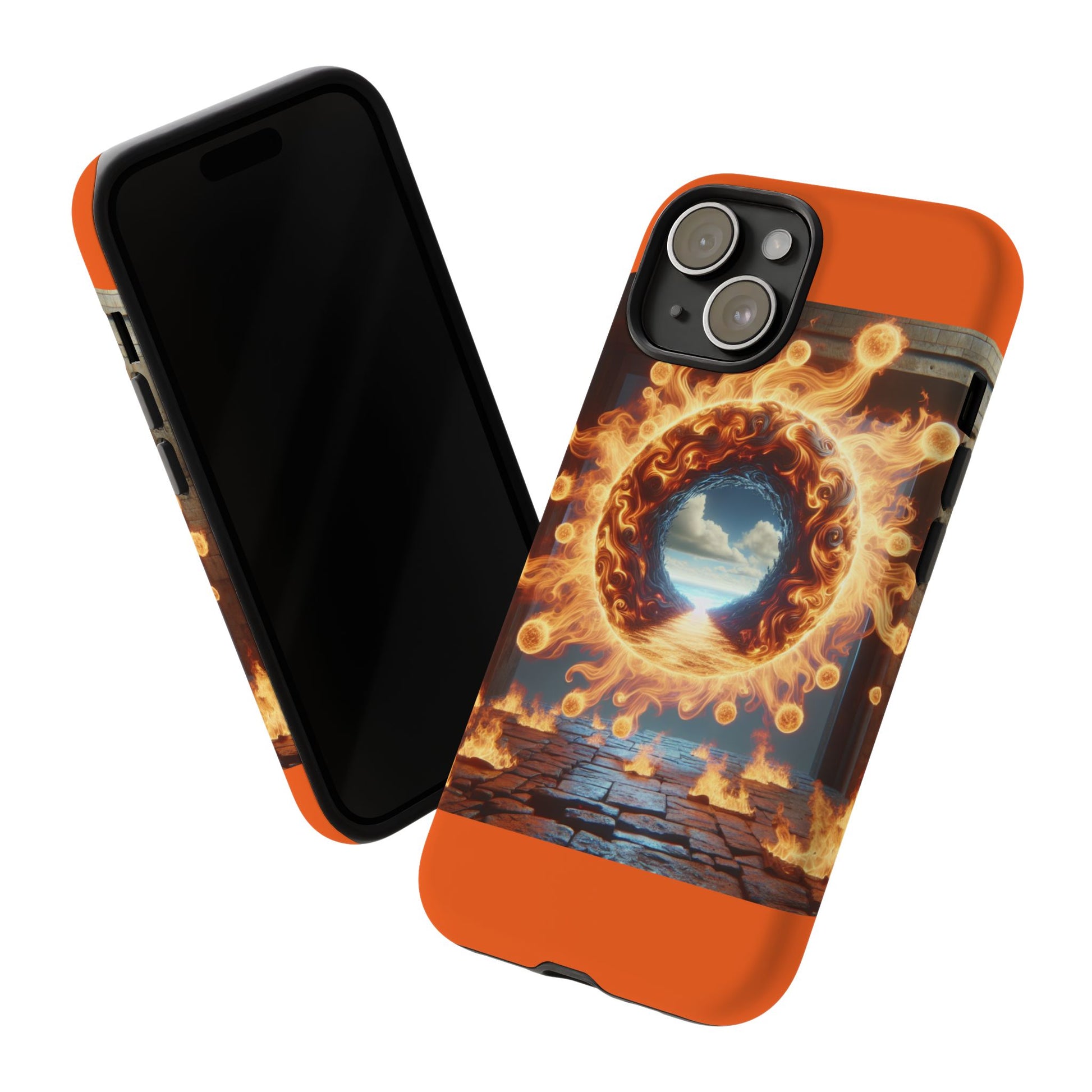 Vibrant Phone Case, Tough Cases for Gamers, Fire Element Phone Cover, Unique Protector, Game Lover Gifts