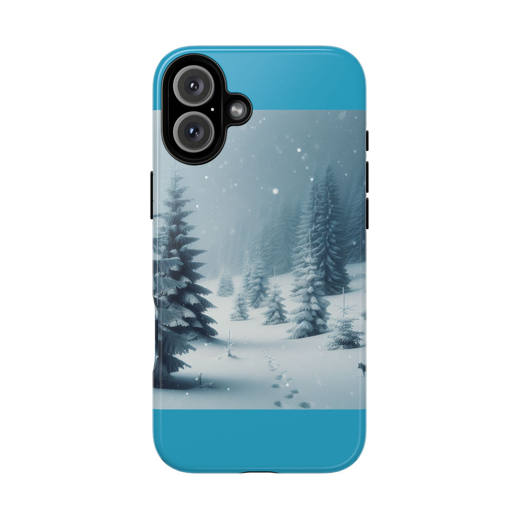 Winter Forest Phone Case, Tough Cases for iPhone, Snowy Landscape Design, Nature Lover Gift, Holiday Accessories