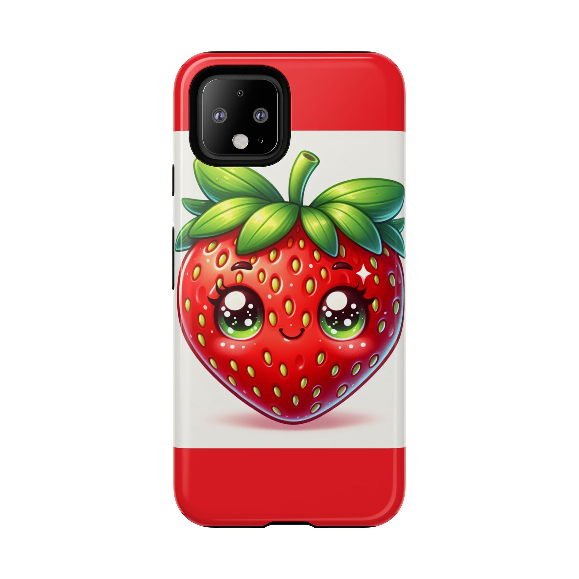 Cute Strawberry iPhone Case, Tough Phone Cases, Stylish Accessories, Fun Design for Kids and Adults, Perfect Gift for All Occasions