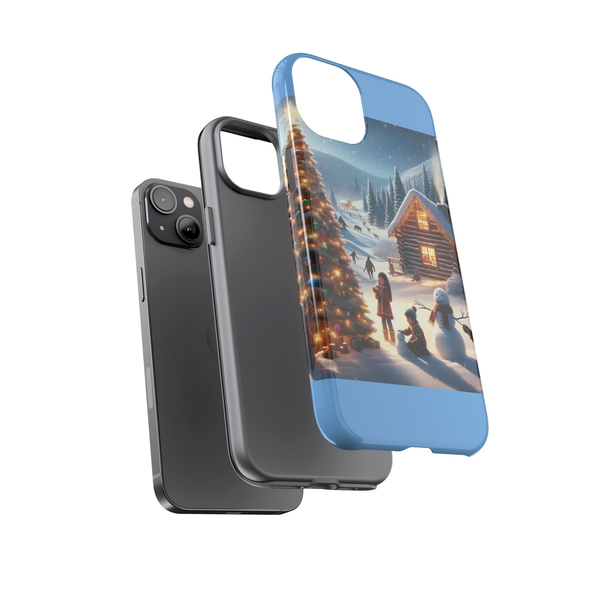Winter Wonderland Phone Case, Holiday Gift for Him/Her, Cute Christmas Phone Cover, Unique Winter Scene Case, Festive Tech Accessories