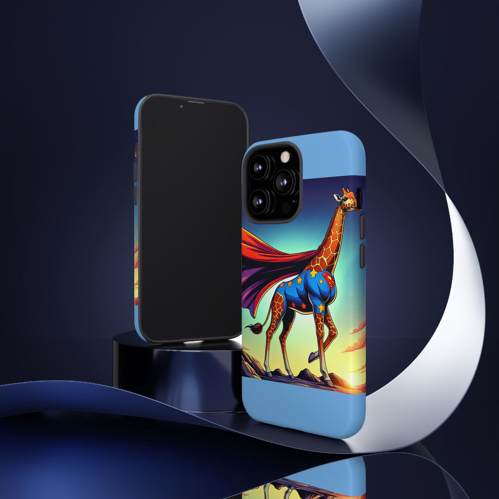 Superhero Giraffe Phone Case | Tough Cases, Unique Gifts, Animal Lover Accessories, Fun Tech Protectors, Cute Phone Covers, Birthday Gift