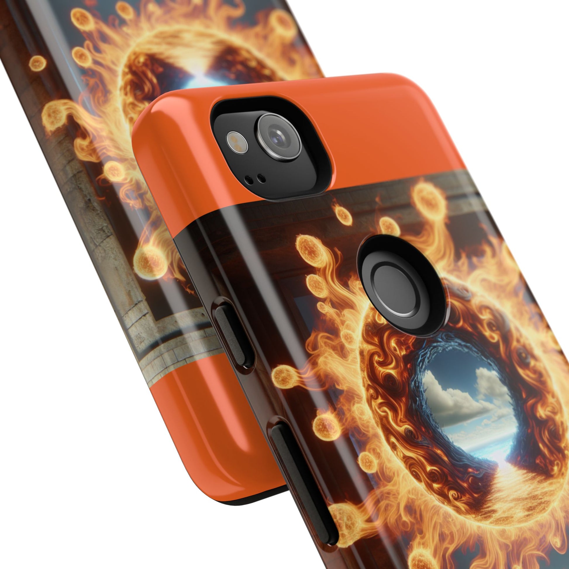 Vibrant Phone Case, Tough Cases for Gamers, Fire Element Phone Cover, Unique Protector, Game Lover Gifts