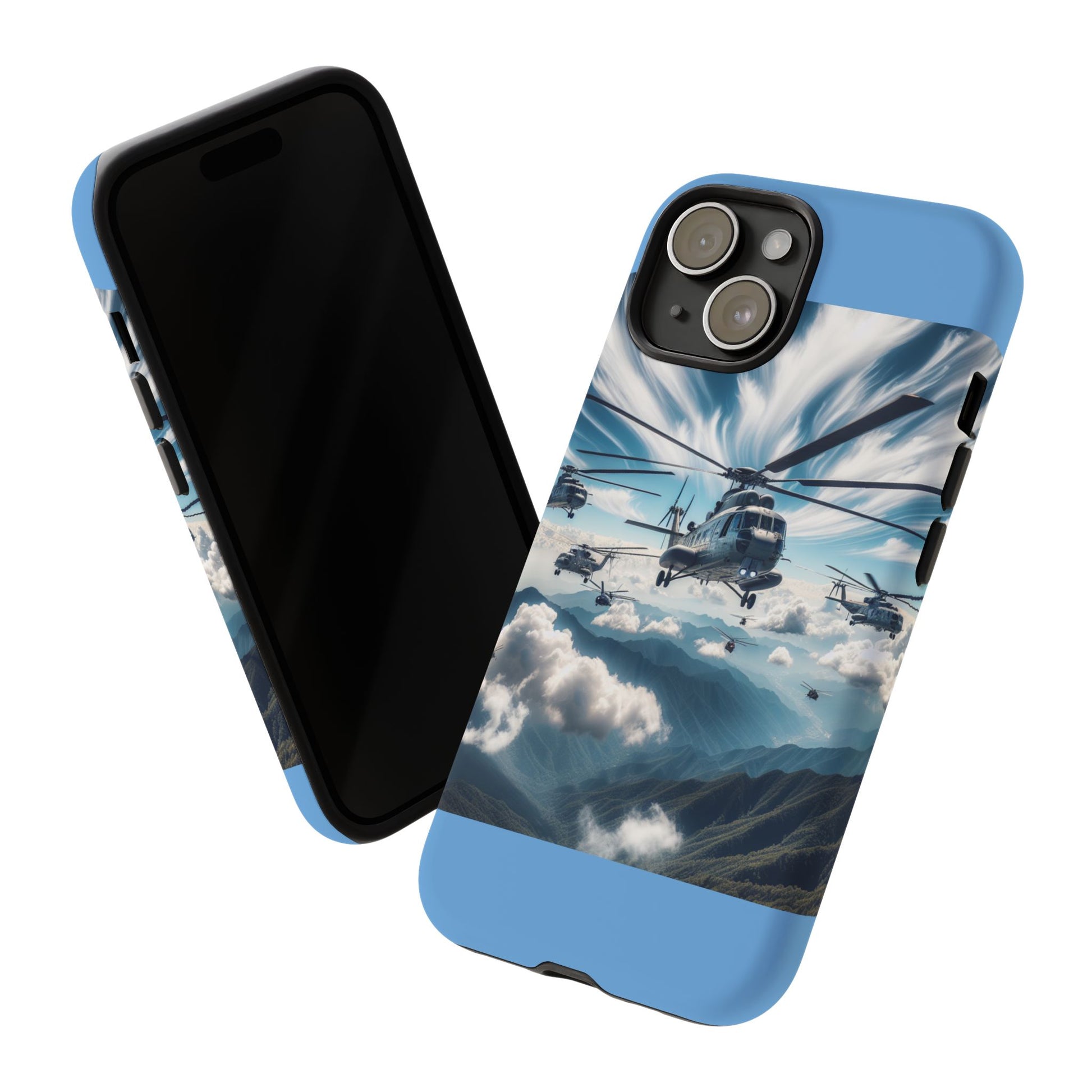 Tough Cases - Helicopter Design Phone Case, Military Style Cover, Unique Gift for Aviation Lovers, Durable Phone Protector, Hobbyist [...]