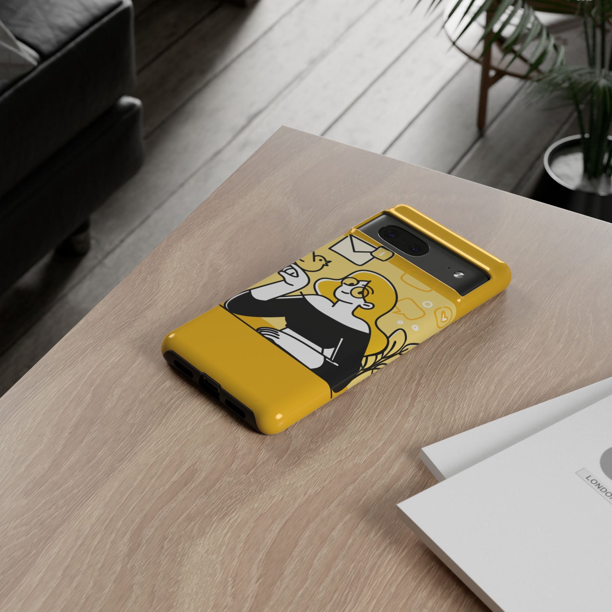 Chic Phone Case with Playful Design, Smartphone Cover, Unique Gift, Trendy Accessory, Eco-Friendly Case