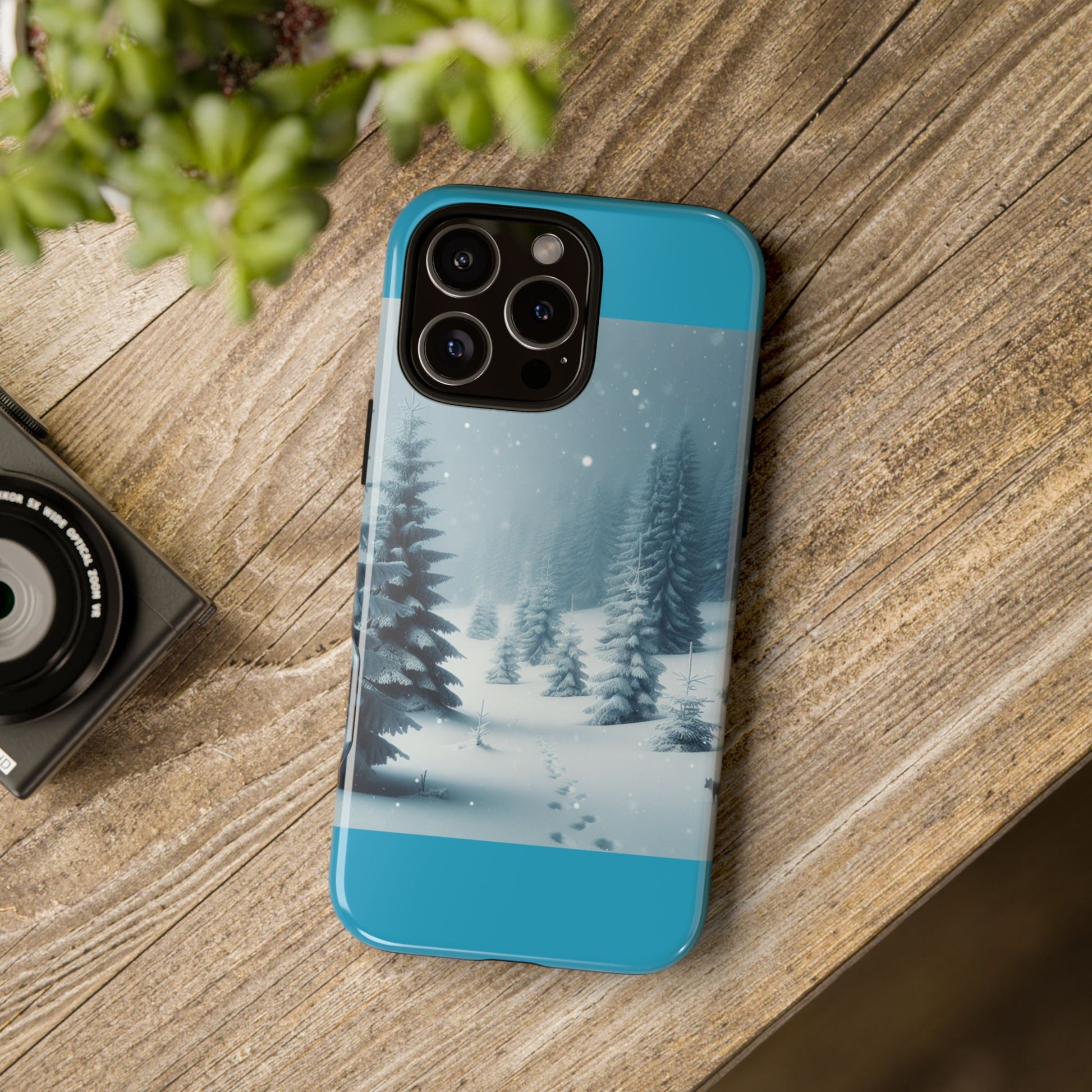 Winter Forest Phone Case, Tough Cases for iPhone, Snowy Landscape Design, Nature Lover Gift, Holiday Accessories