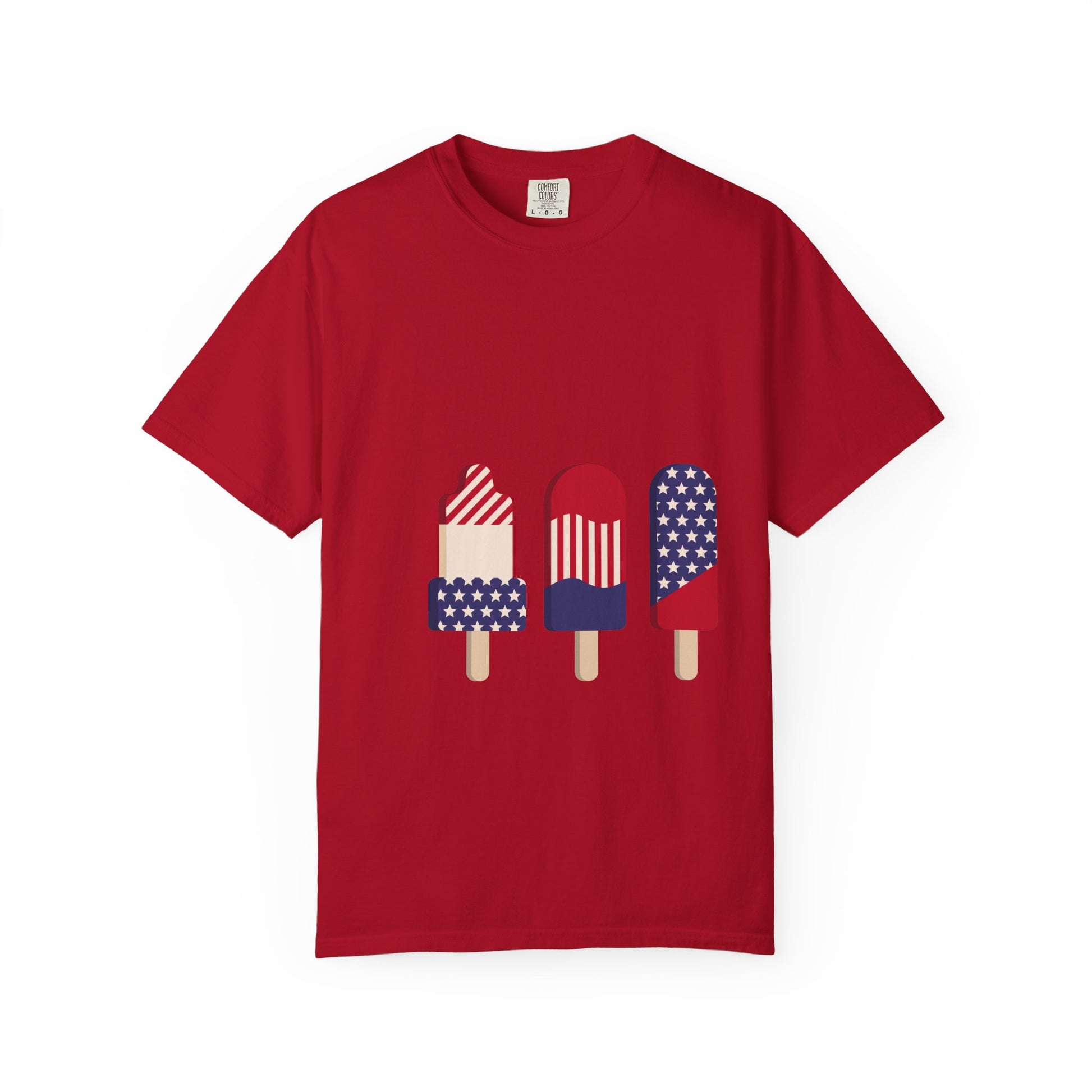 Summer Fun USA Popsicle T-Shirt | Unisex Garment-Dyed Tee | 4th of July Celebration | Casual Wear | Gift for Friends | Ice Cream Lover