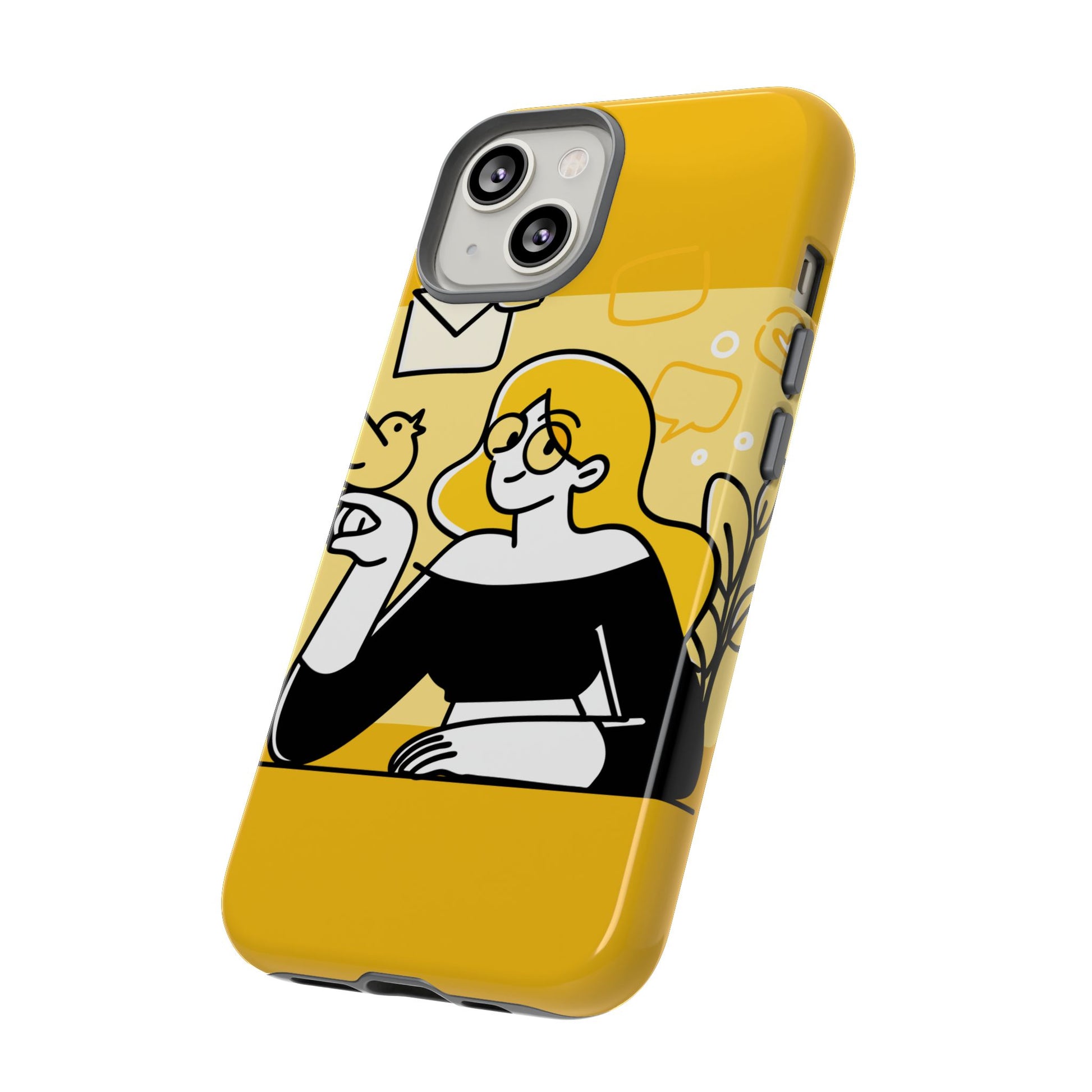 Chic Phone Case with Playful Design, Smartphone Cover, Unique Gift, Trendy Accessory, Eco-Friendly Case