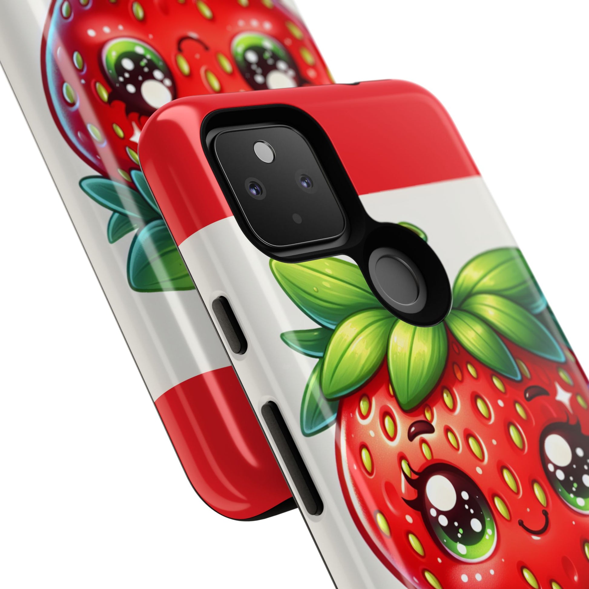 Cute Strawberry iPhone Case, Tough Phone Cases, Stylish Accessories, Fun Design for Kids and Adults, Perfect Gift for All Occasions