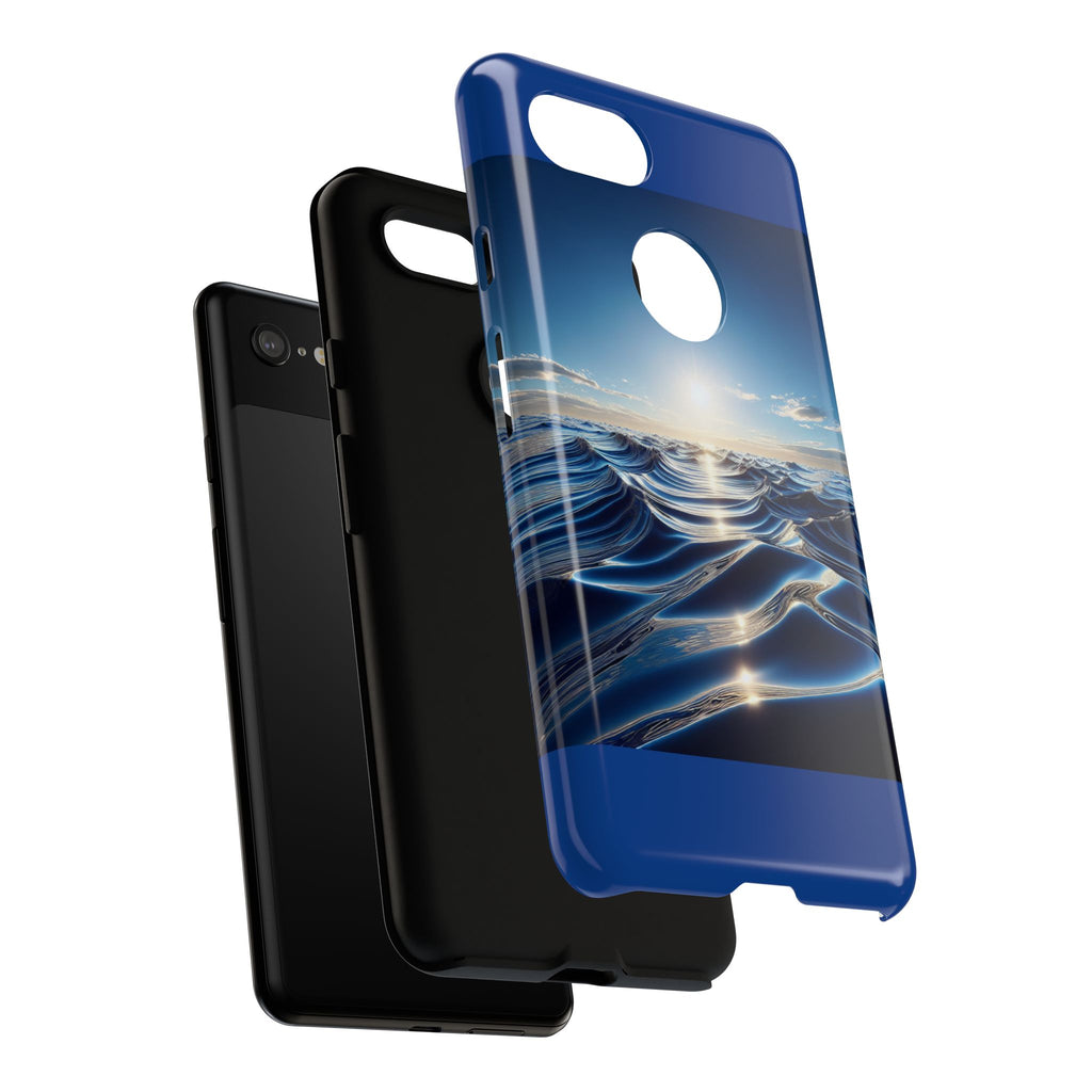 Ocean Wave Phone Case, Tough Phone Cover, Stylish Cell Case, Gift for Beach Lovers, Customizable Phone Accessory