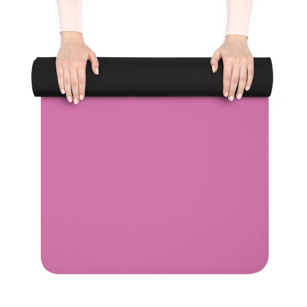 Pink Flower Yoga Mat - Small But Fierce, Fitness Gift, Yoga Accessory, Mindfulness, Home Workout