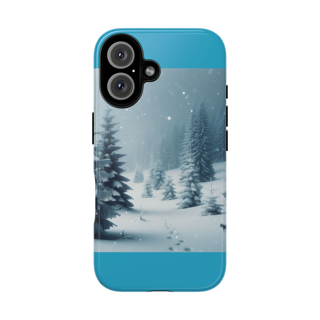 Winter Forest Phone Case, Tough Cases for iPhone, Snowy Landscape Design, Nature Lover Gift, Holiday Accessories