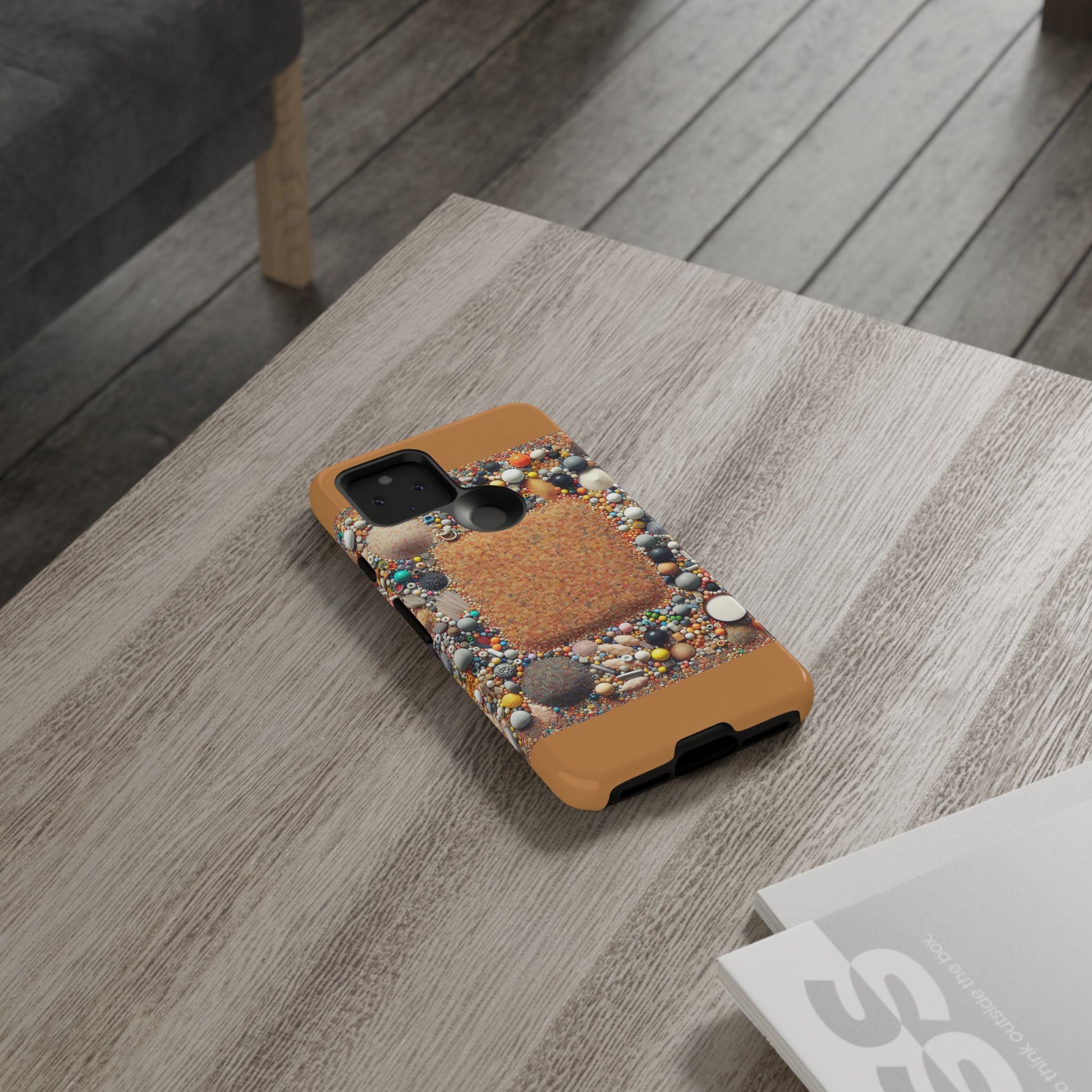 Colorful Phone Case with Unique Texture, Tough Case, Phone Accessory, Trendy Design, Gift for Tech Lovers, Durable Protection