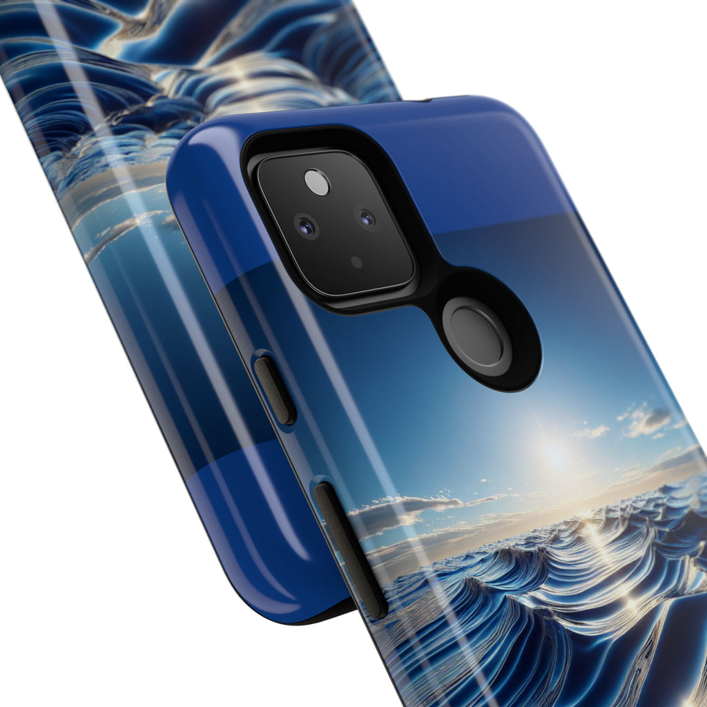 Ocean Wave Phone Case, Tough Phone Cover, Stylish Cell Case, Gift for Beach Lovers, Customizable Phone Accessory