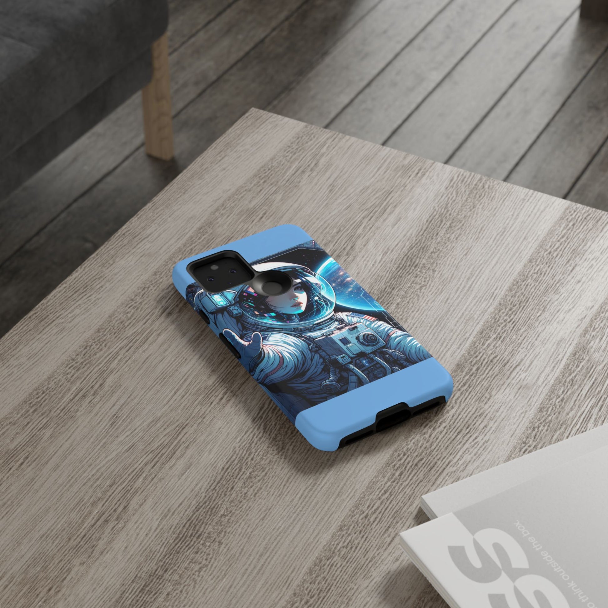 Astronaut Phone Case, Space-Themed Tough Case, Unique Gift for Science Lovers, Trendy Protection for Smartphones, Cool Tech Accessories
