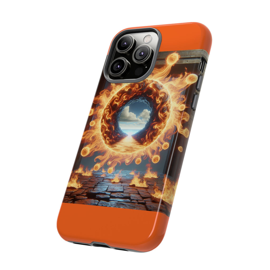 Vibrant Phone Case, Tough Cases for Gamers, Fire Element Phone Cover, Unique Protector, Game Lover Gifts