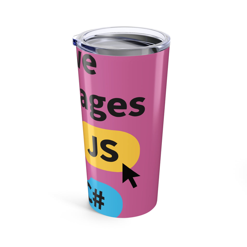 Colorful Programming Language Tumbler 20oz - Perfect Gift for Coders, Tech Lovers, Birthday, Celebration, Custom Drinkware