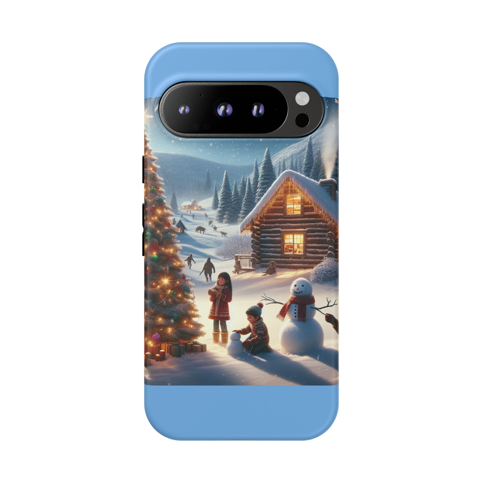 Winter Wonderland Phone Case, Holiday Gift for Him/Her, Cute Christmas Phone Cover, Unique Winter Scene Case, Festive Tech Accessories