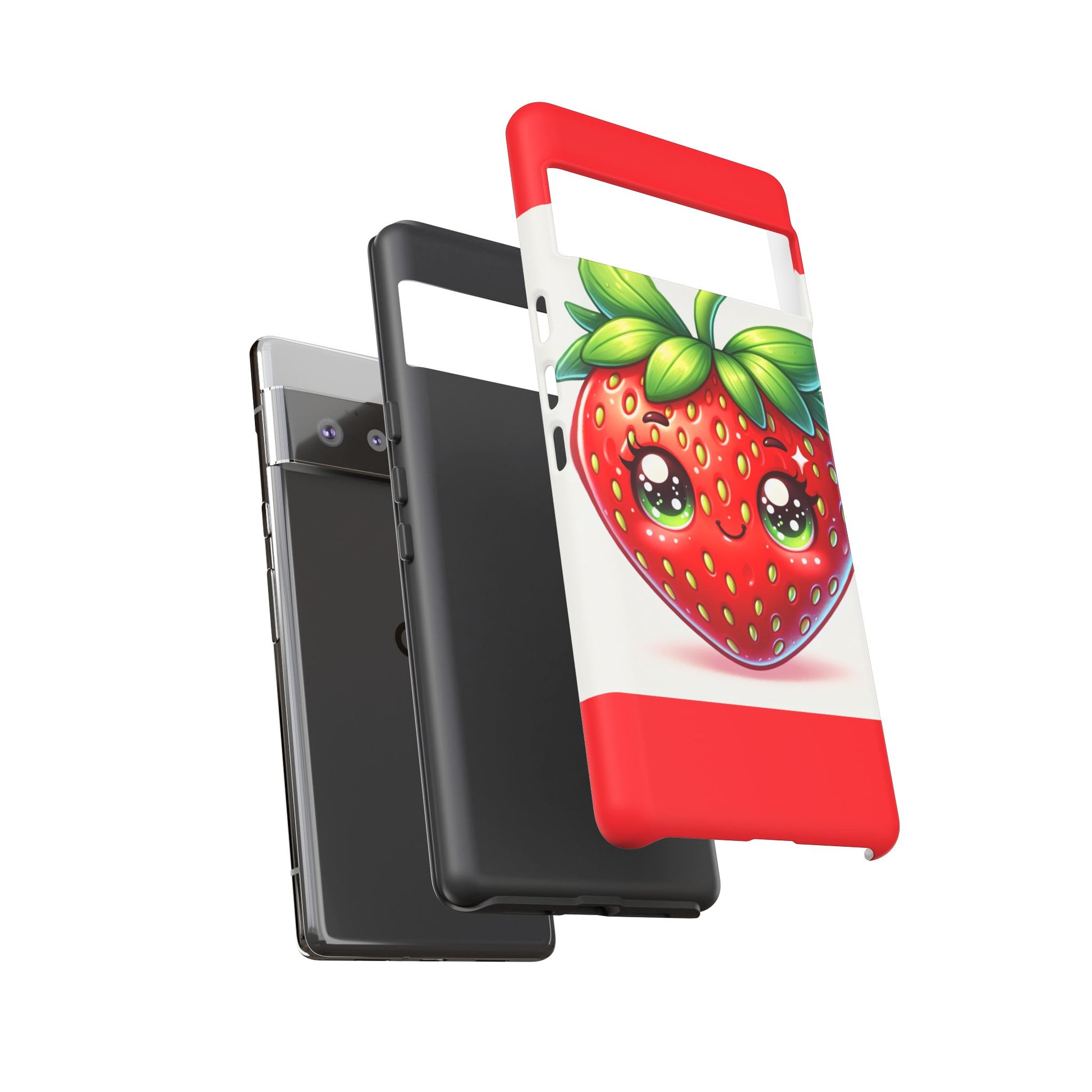 Cute Strawberry iPhone Case, Tough Phone Cases, Stylish Accessories, Fun Design for Kids and Adults, Perfect Gift for All Occasions