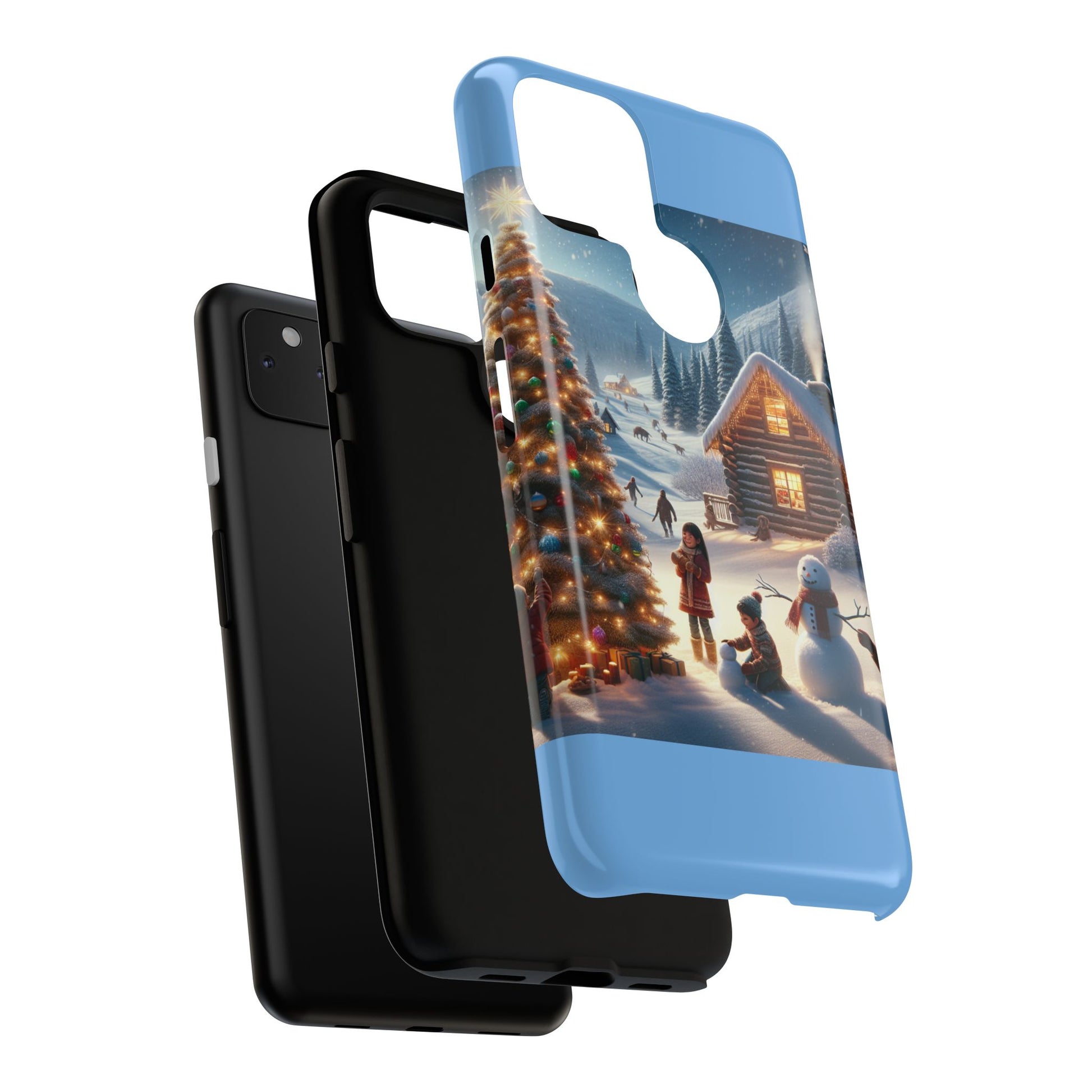 Winter Wonderland Phone Case, Holiday Gift for Him/Her, Cute Christmas Phone Cover, Unique Winter Scene Case, Festive Tech Accessories