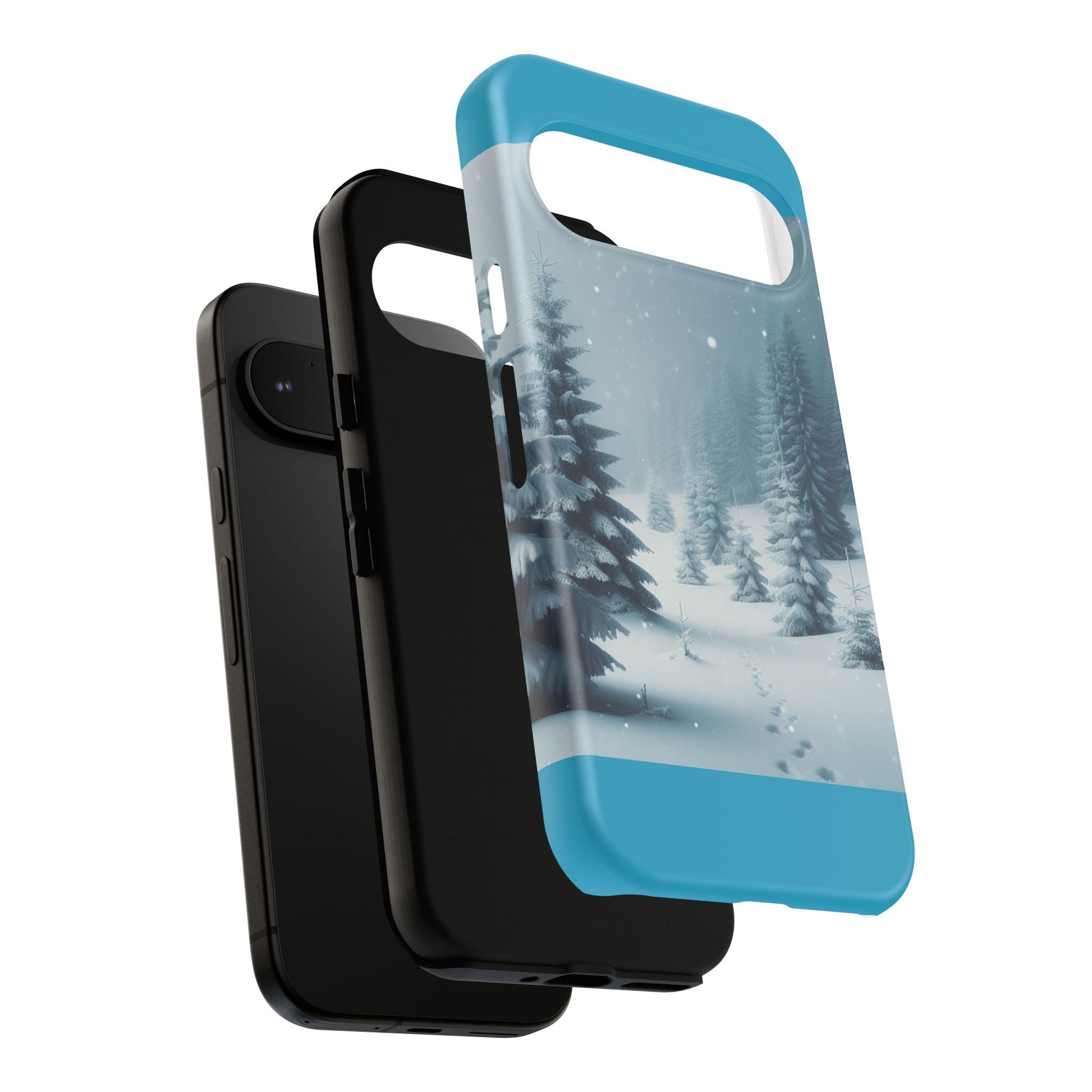 Winter Forest Phone Case, Tough Cases for iPhone, Snowy Landscape Design, Nature Lover Gift, Holiday Accessories
