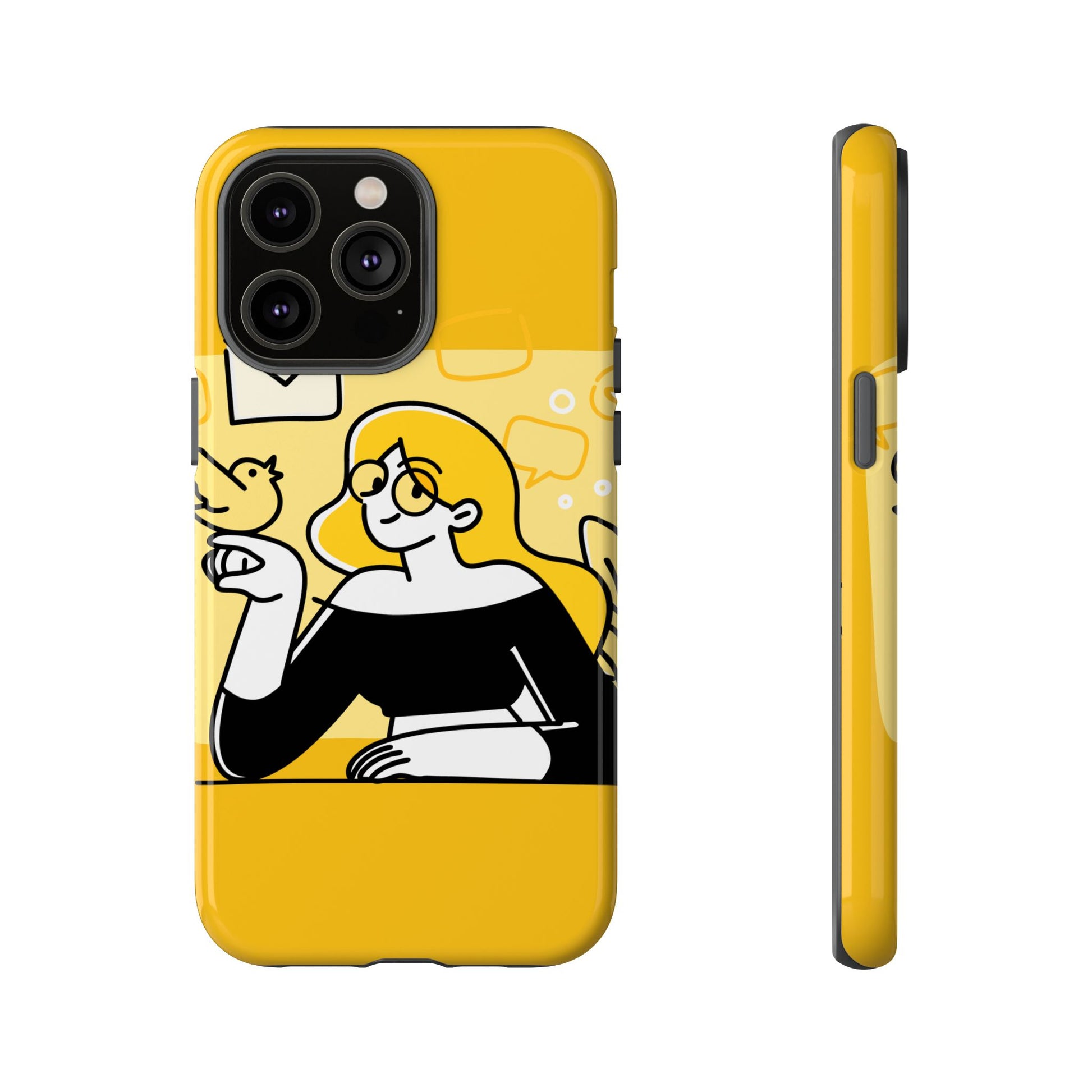 Chic Phone Case with Playful Design, Smartphone Cover, Unique Gift, Trendy Accessory, Eco-Friendly Case