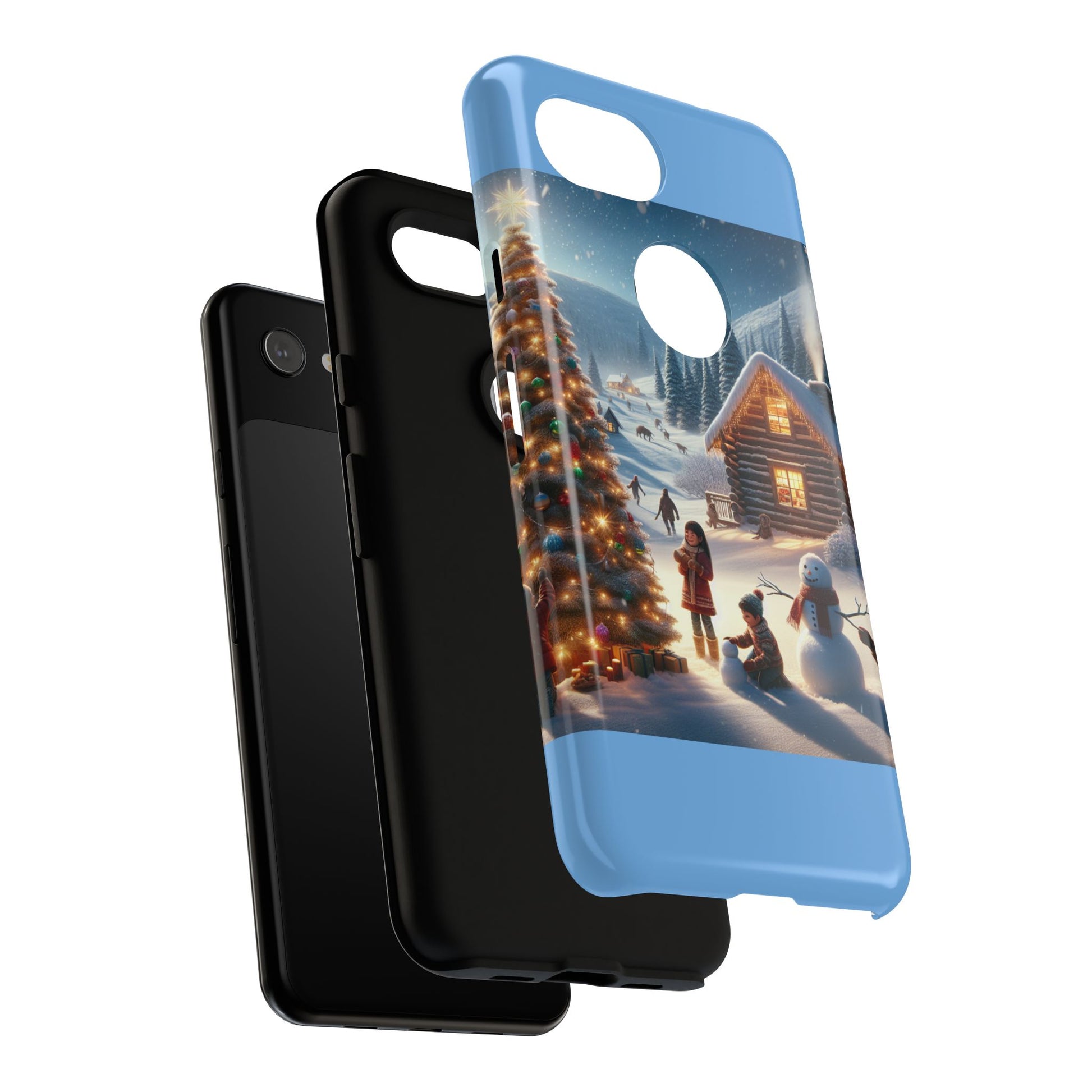 Winter Wonderland Phone Case, Holiday Gift for Him/Her, Cute Christmas Phone Cover, Unique Winter Scene Case, Festive Tech Accessories