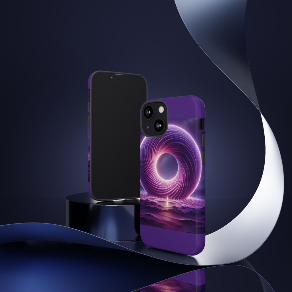 Colorful Phone Case with Swirling Design, Tough Phone Cover, Cosmic Phone Protector, Unique Gift for Tech Lovers, Stylish Smartphone Shell