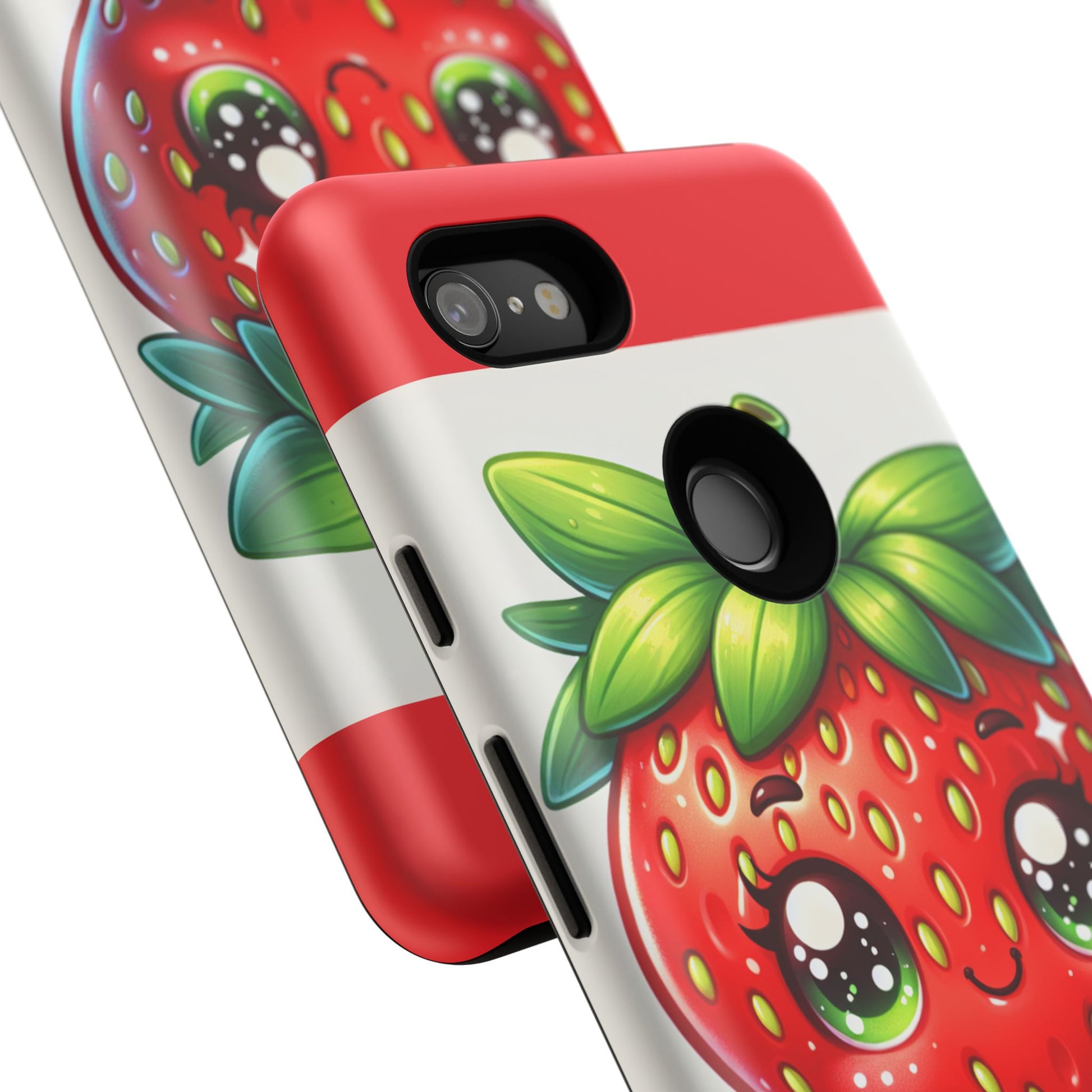 Cute Strawberry iPhone Case, Tough Phone Cases, Stylish Accessories, Fun Design for Kids and Adults, Perfect Gift for All Occasions