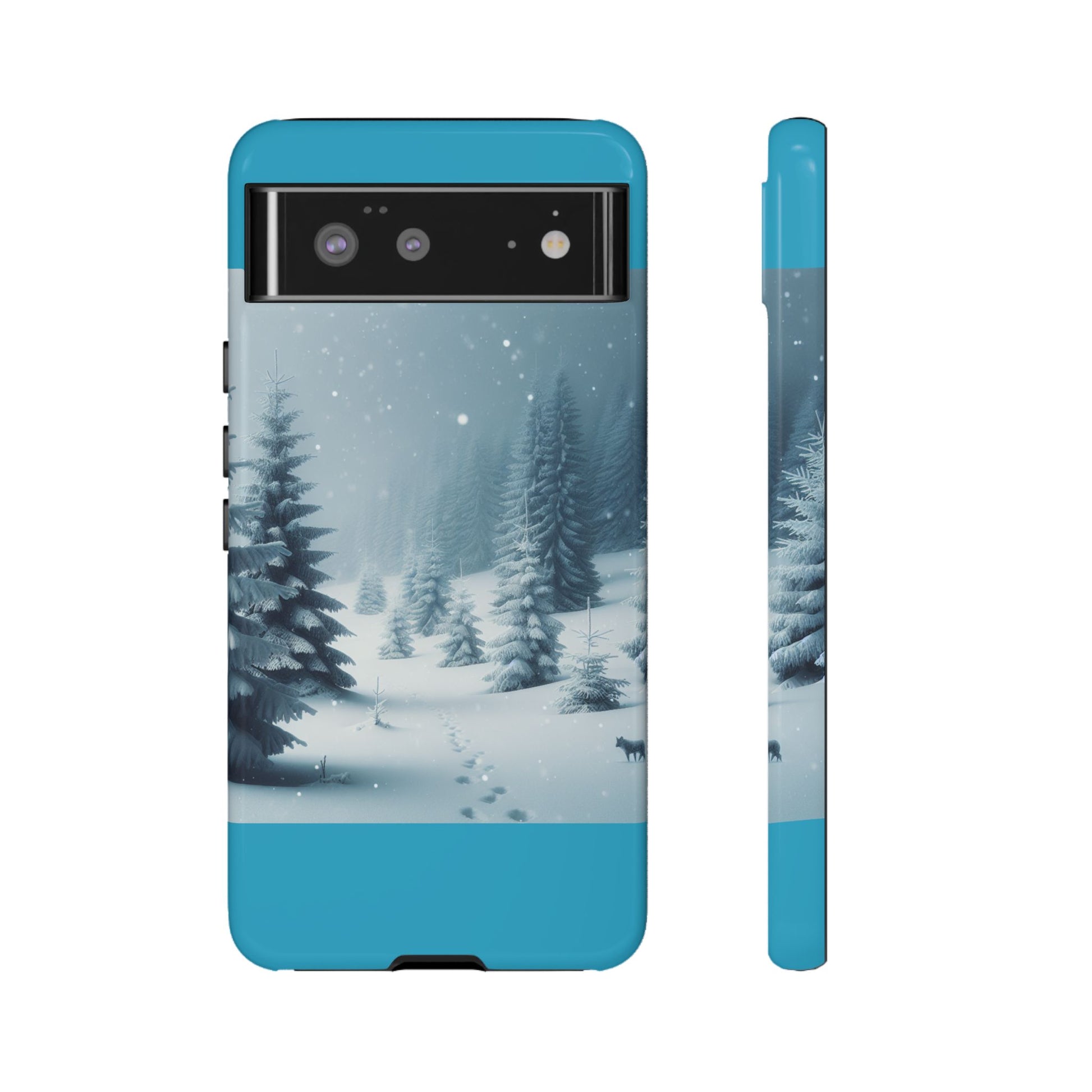 Winter Forest Phone Case, Tough Cases for iPhone, Snowy Landscape Design, Nature Lover Gift, Holiday Accessories