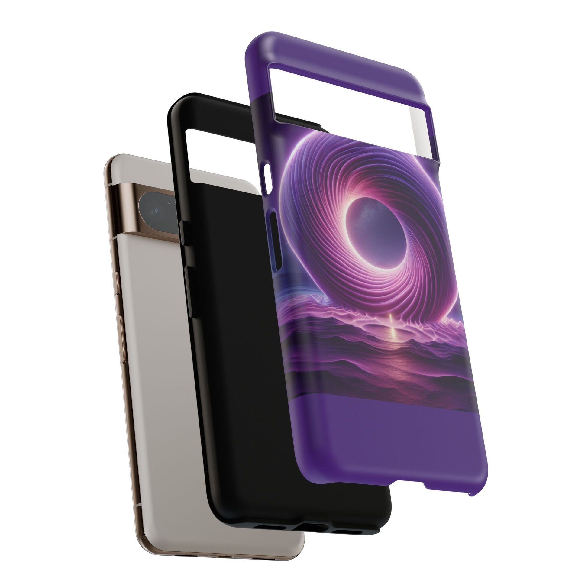 Colorful Phone Case with Swirling Design, Tough Phone Cover, Cosmic Phone Protector, Unique Gift for Tech Lovers, Stylish Smartphone Shell