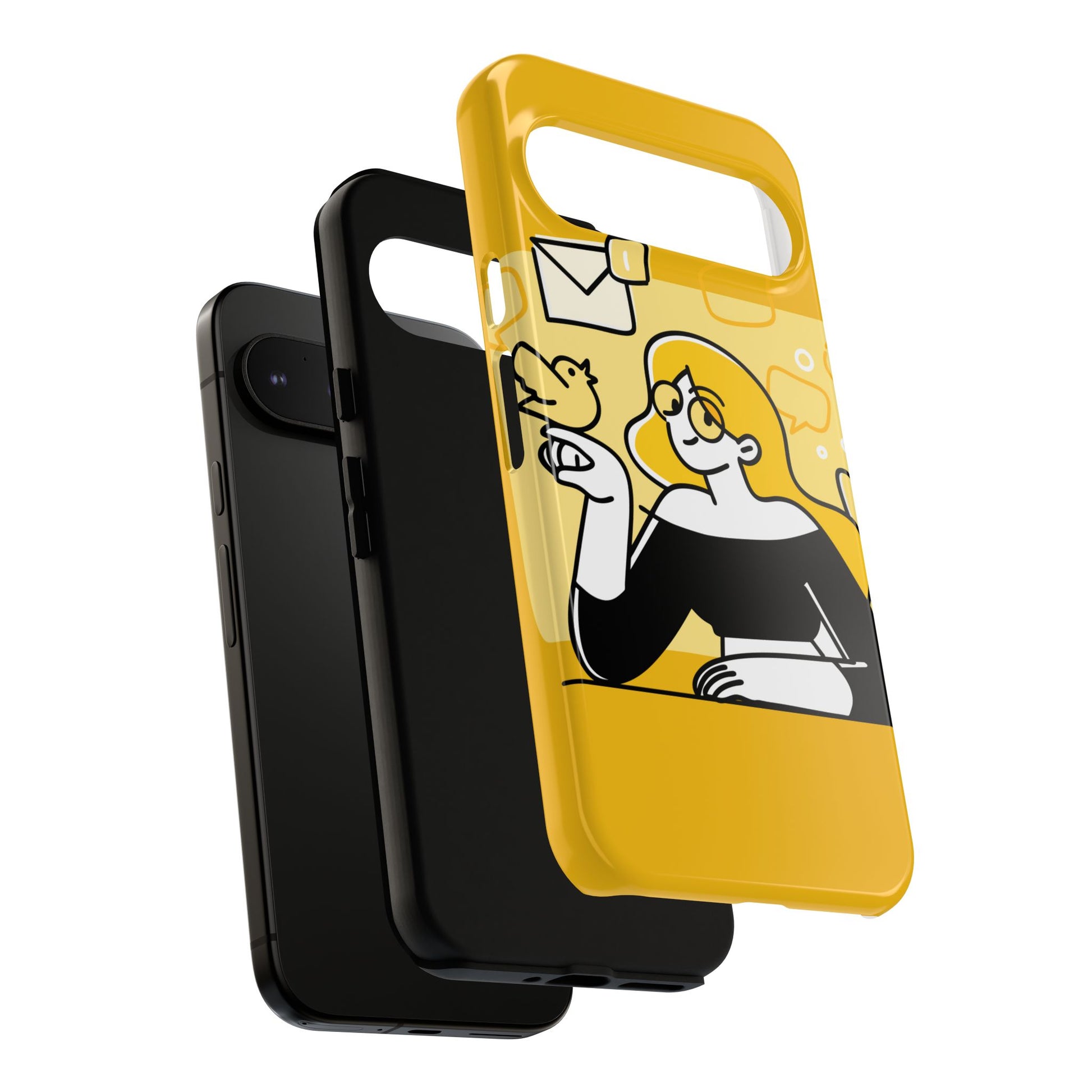Chic Phone Case with Playful Design, Smartphone Cover, Unique Gift, Trendy Accessory, Eco-Friendly Case