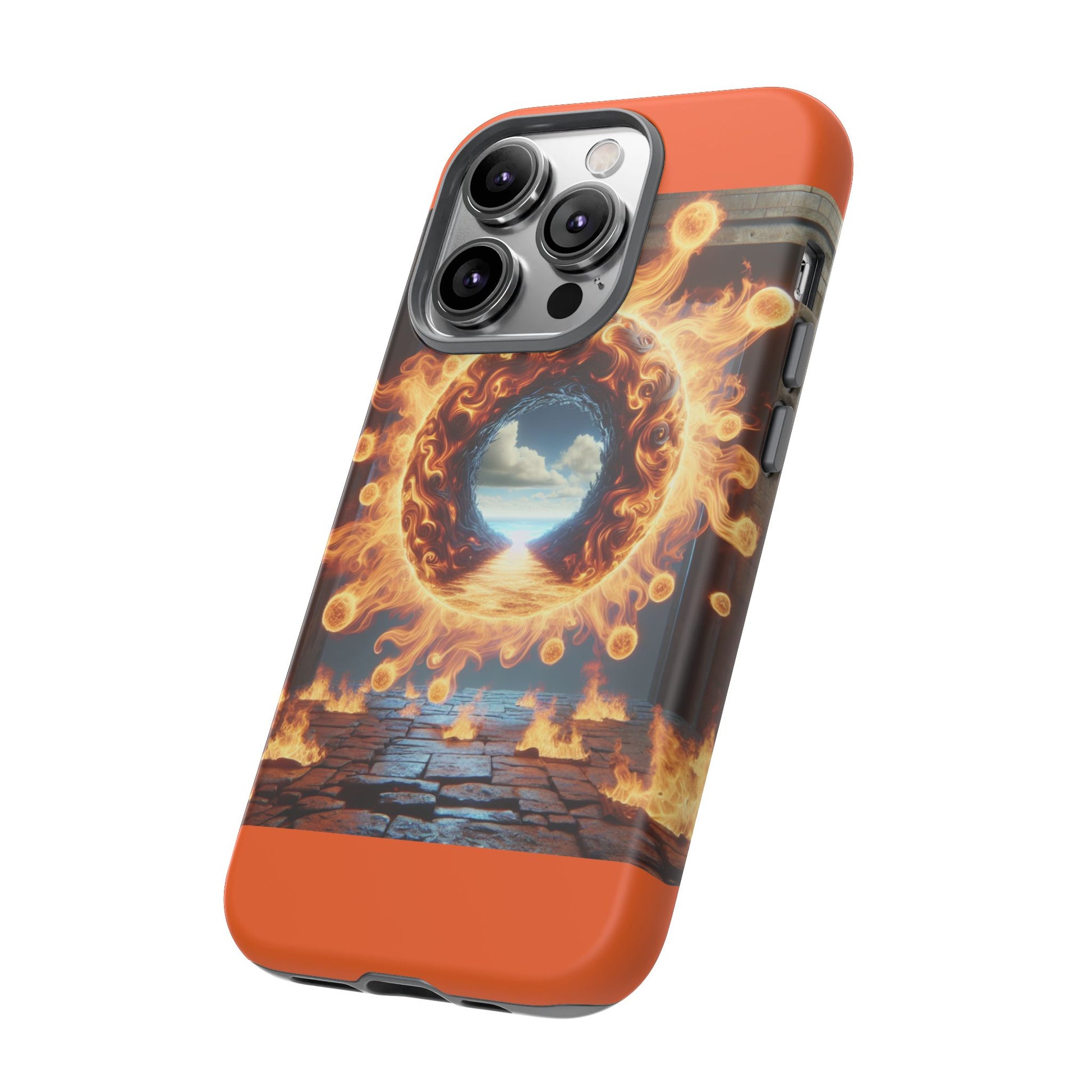 Vibrant Phone Case, Tough Cases for Gamers, Fire Element Phone Cover, Unique Protector, Game Lover Gifts