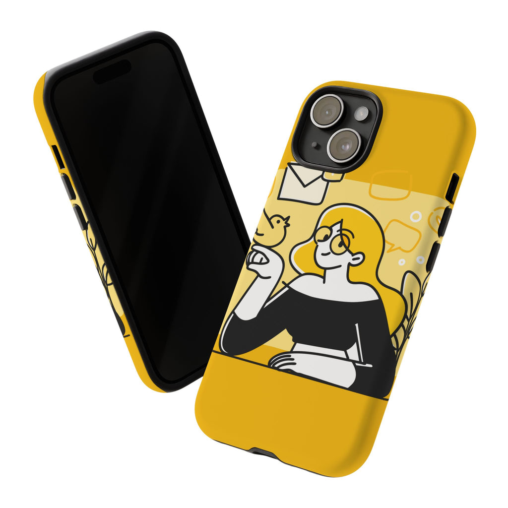 Chic Phone Case with Playful Design, Smartphone Cover, Unique Gift, Trendy Accessory, Eco-Friendly Case