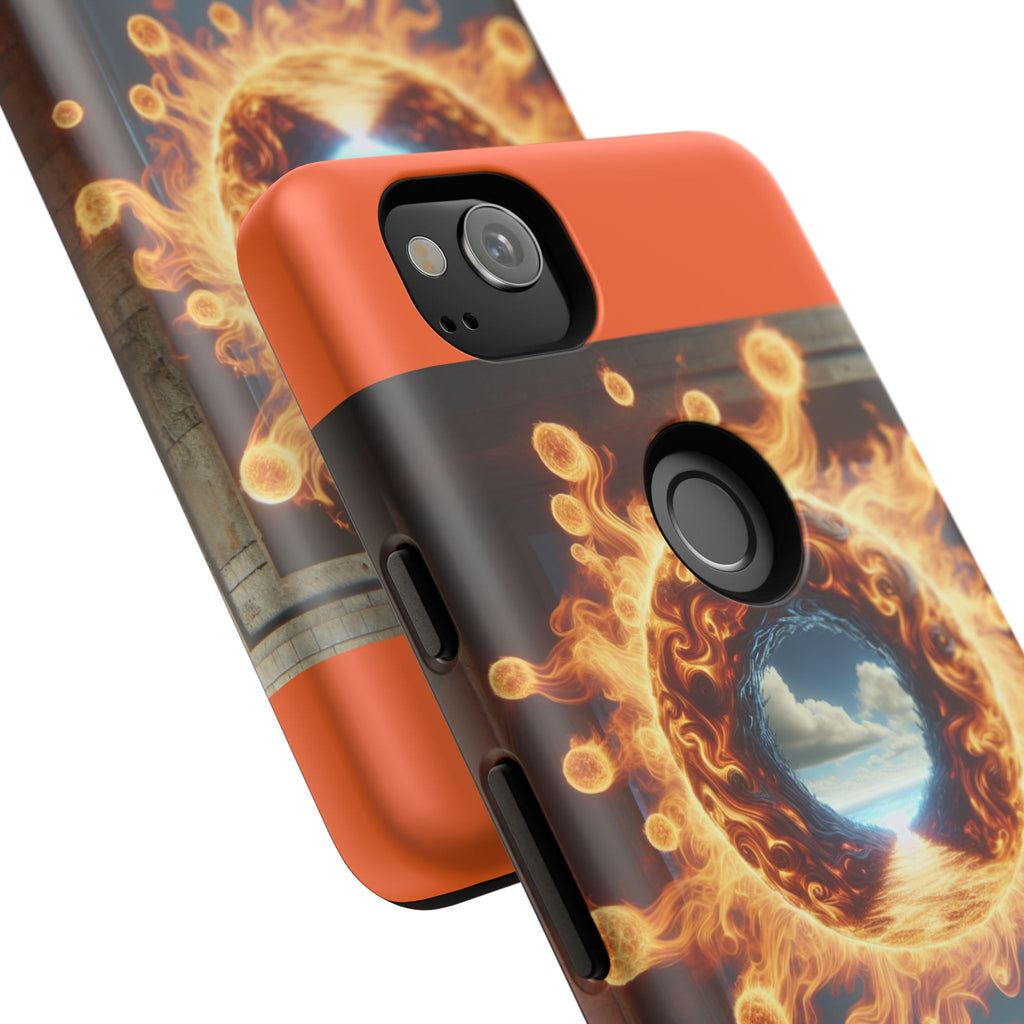 Vibrant Phone Case, Tough Cases for Gamers, Fire Element Phone Cover, Unique Protector, Game Lover Gifts