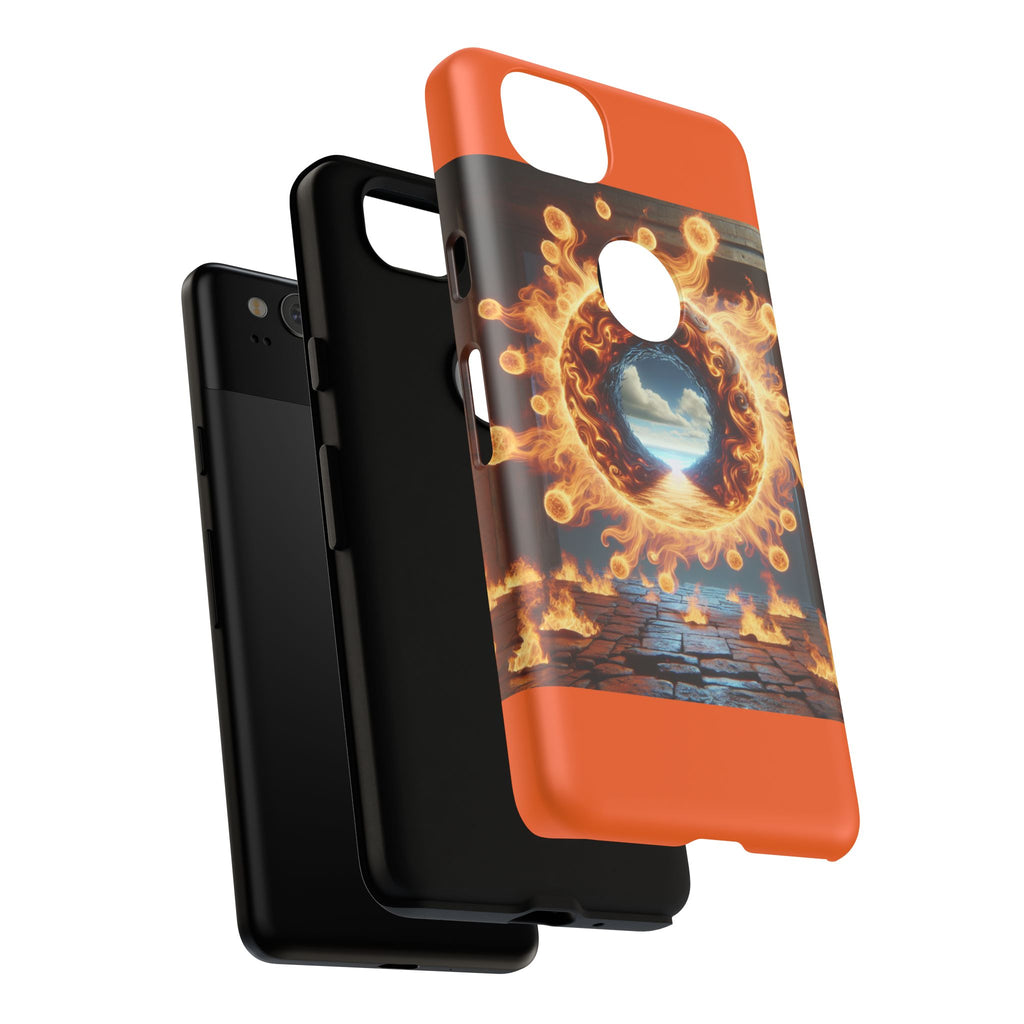 Vibrant Phone Case, Tough Cases for Gamers, Fire Element Phone Cover, Unique Protector, Game Lover Gifts