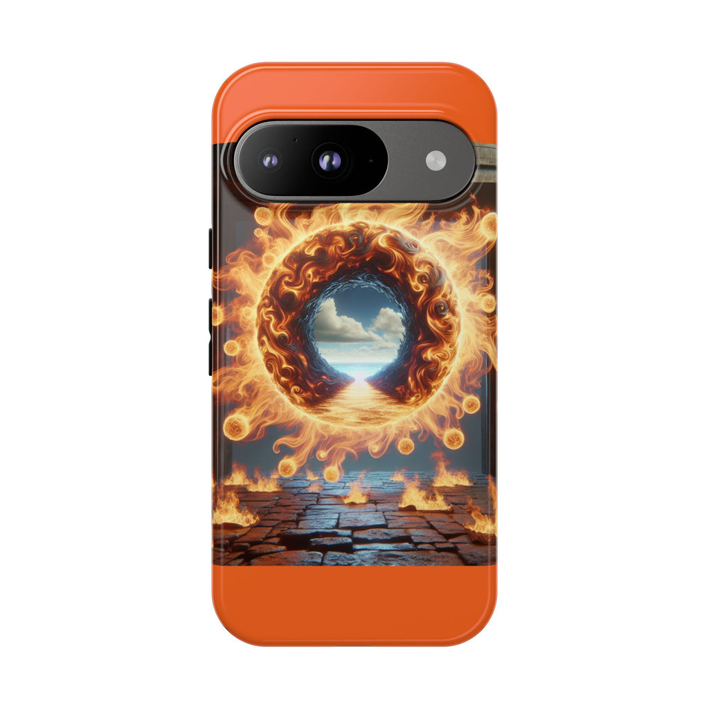 Vibrant Phone Case, Tough Cases for Gamers, Fire Element Phone Cover, Unique Protector, Game Lover Gifts