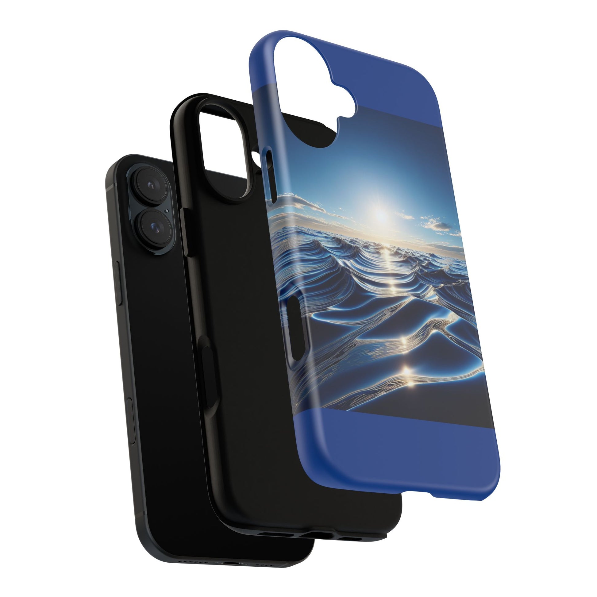 Ocean Wave Phone Case, Tough Phone Cover, Stylish Cell Case, Gift for Beach Lovers, Customizable Phone Accessory