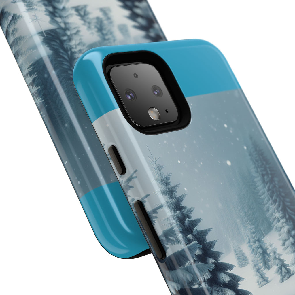 Winter Forest Phone Case, Tough Cases for iPhone, Snowy Landscape Design, Nature Lover Gift, Holiday Accessories