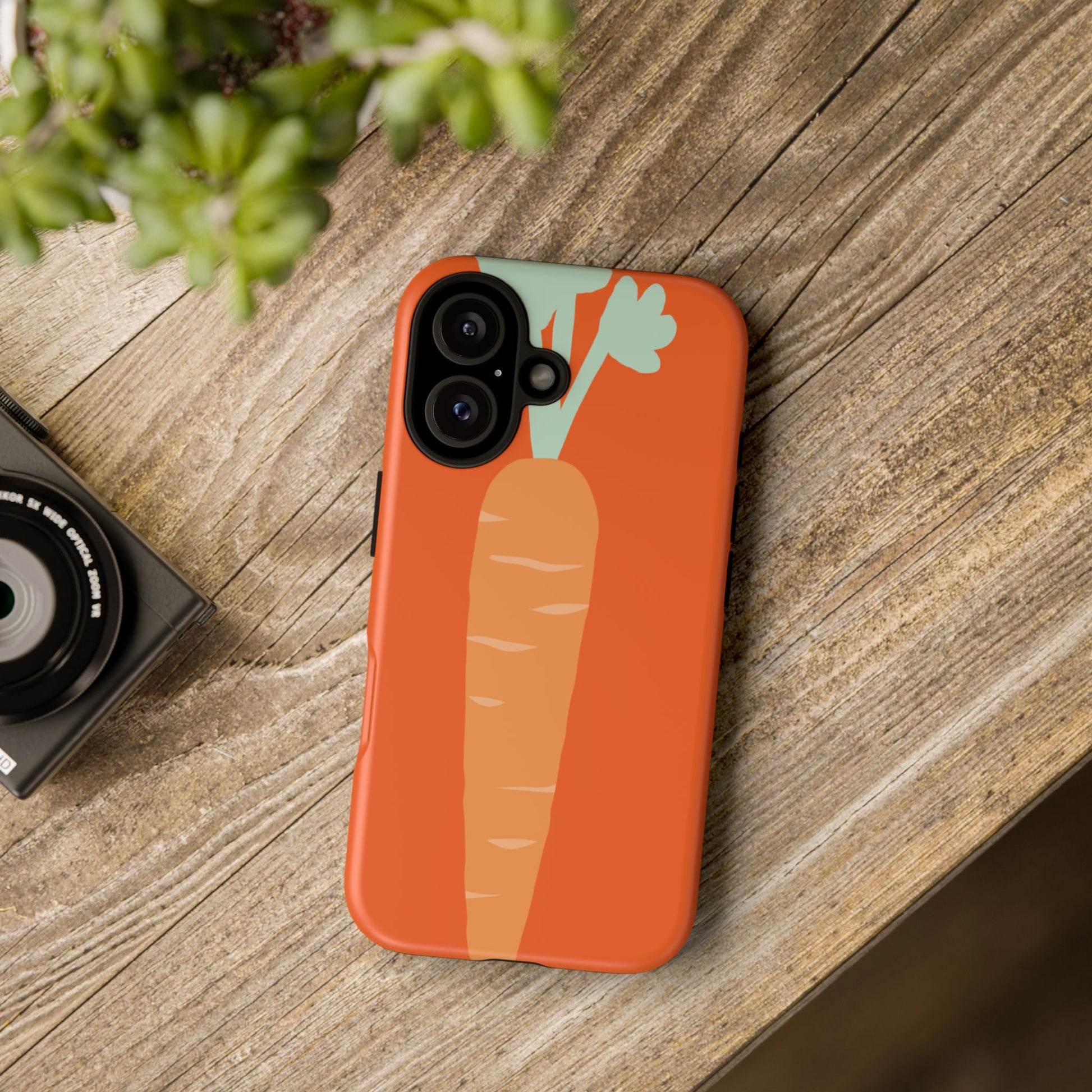 Tough Cases Carrot Phone Case, Cute Smartphone Cover, Fun Gift for Garden Lovers, Fall Decor, Vegan Accessories, Colorful Case