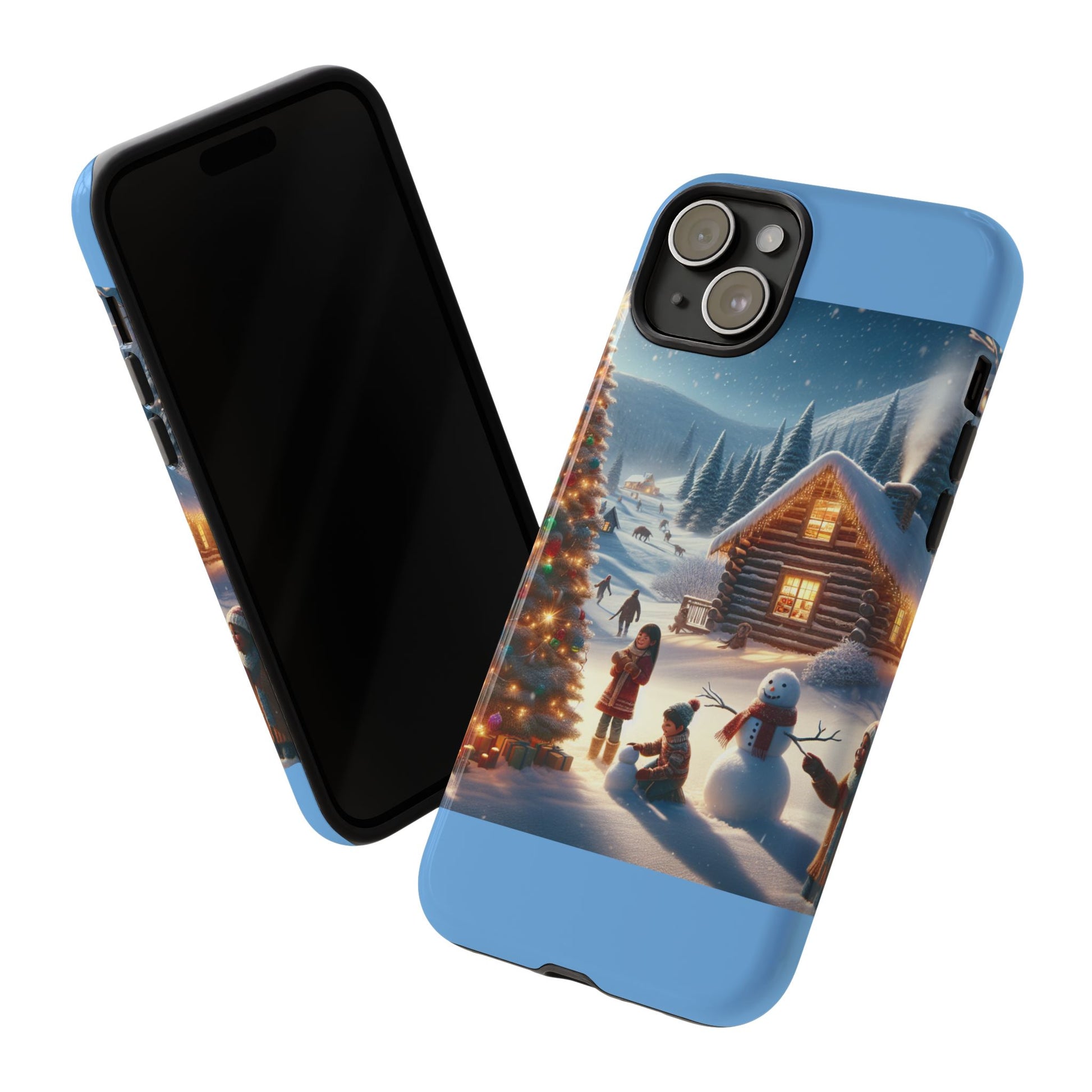 Winter Wonderland Phone Case, Holiday Gift for Him/Her, Cute Christmas Phone Cover, Unique Winter Scene Case, Festive Tech Accessories