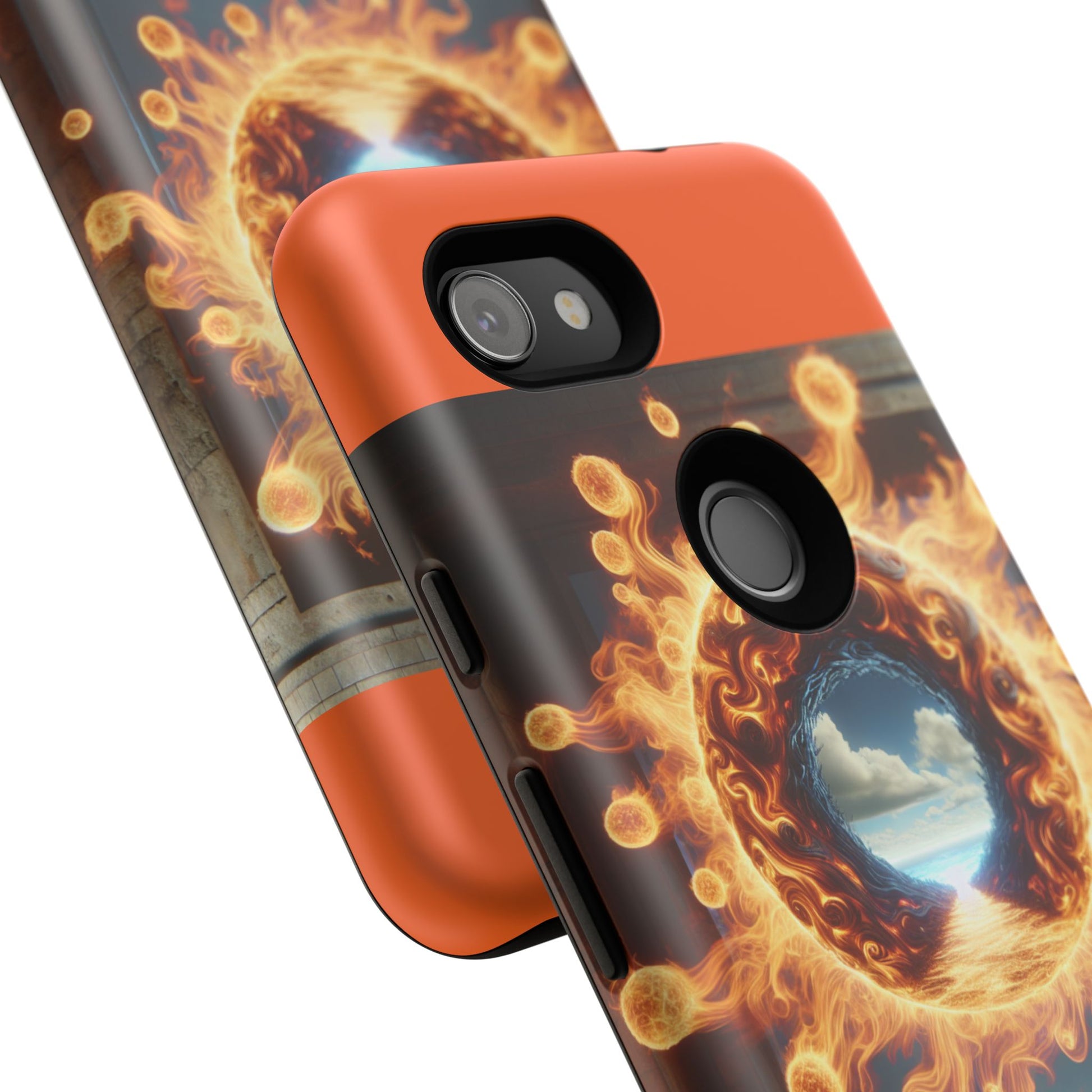 Vibrant Phone Case, Tough Cases for Gamers, Fire Element Phone Cover, Unique Protector, Game Lover Gifts